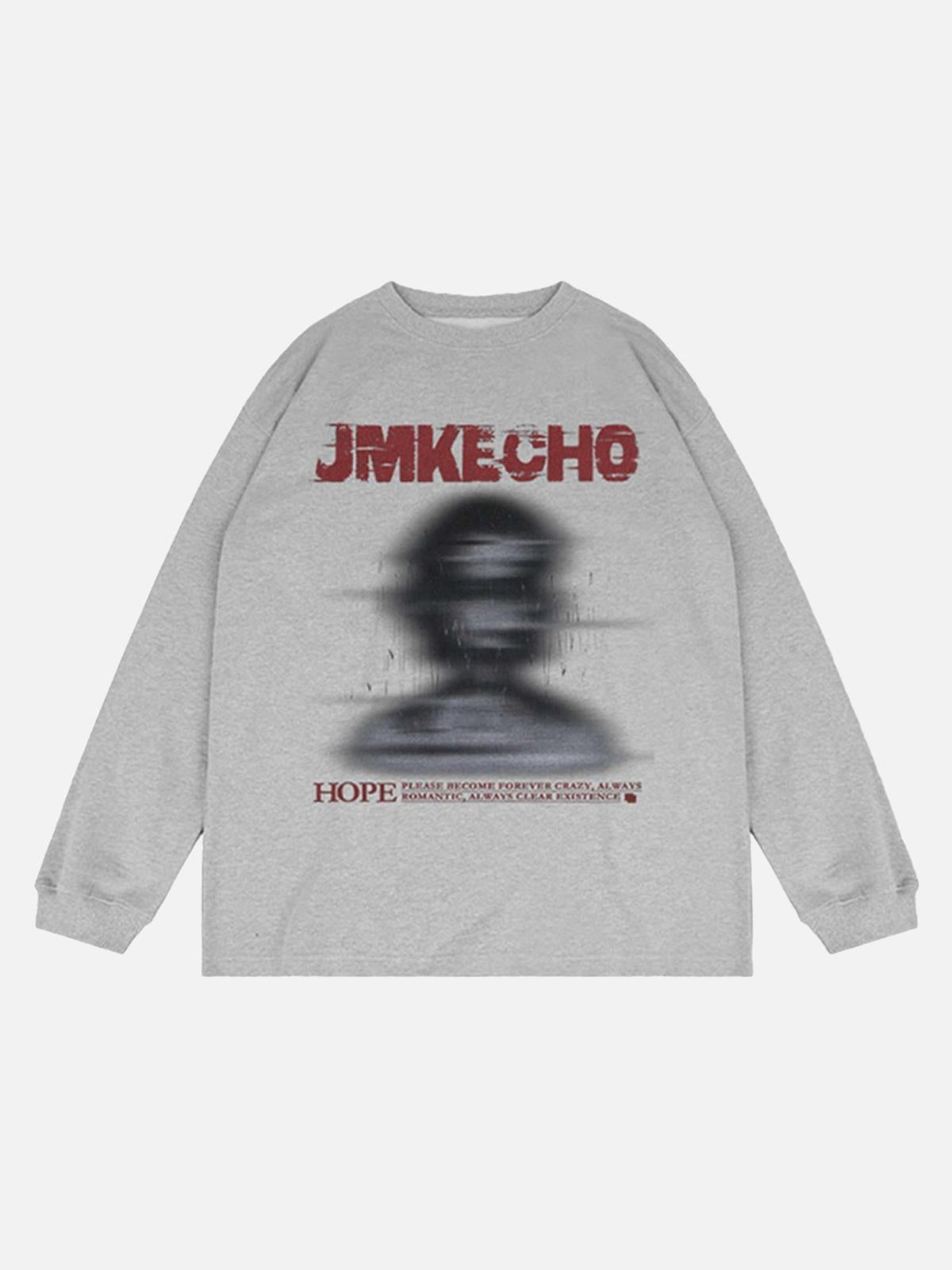 Concert Outfit Blurred Silhouette Print Long Sleeve T-Shirt