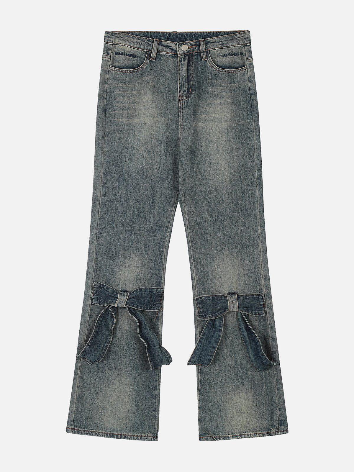 Concert Outfit Bow Decoration Jeans