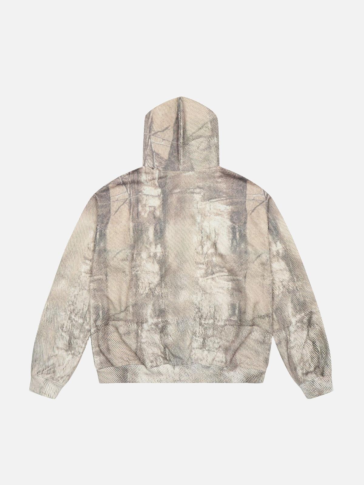Concert Outfit Branch Pattern Letter Print Hoodie