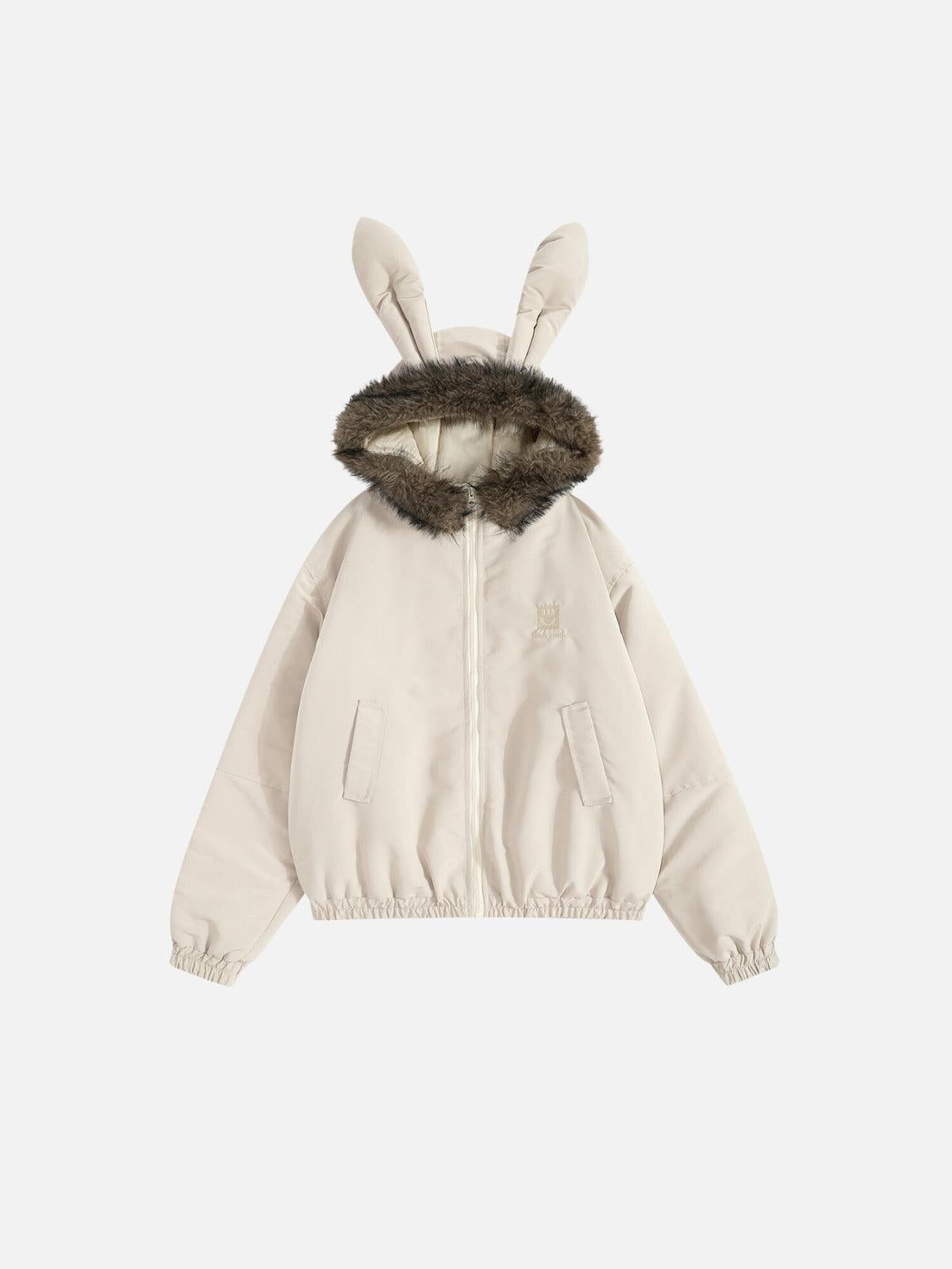 Concert Outfit Bunny Ear Hooded Coat
