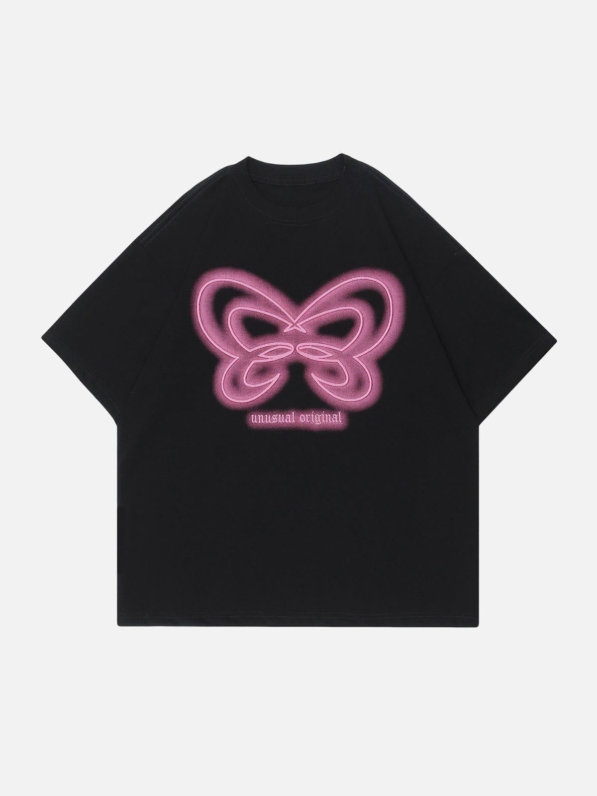 Concert Outfit Butterfly Embroidery Tee