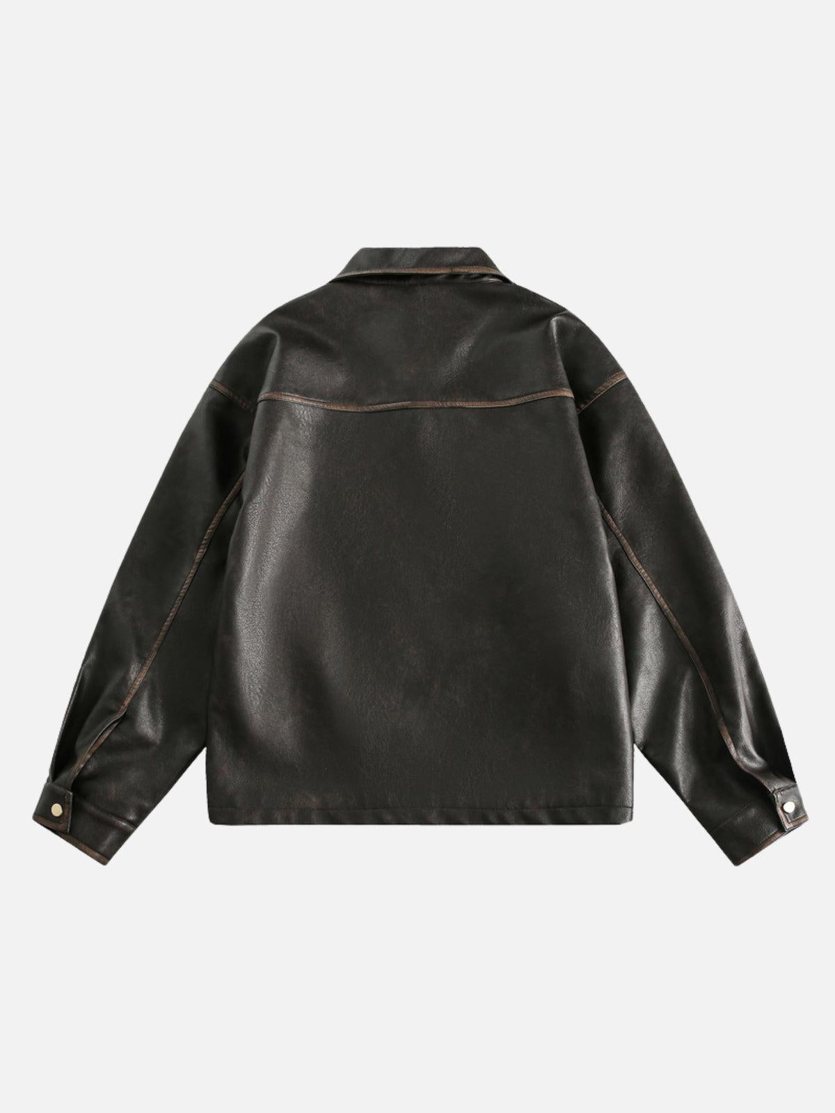 Concert Outfit Butterfly Faux Leather Jacket