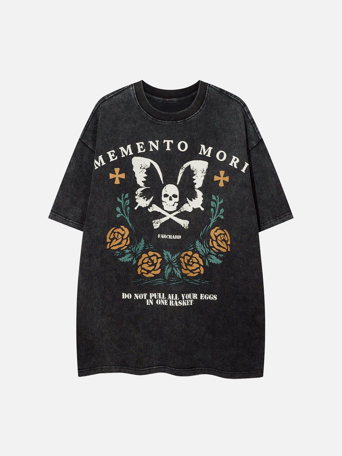 Concert Outfit Butterfly Skull Print Tee