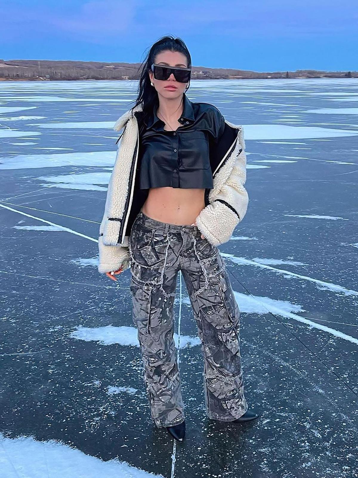 Concert Outfit Camouflage Leaf Straight Leg Pants