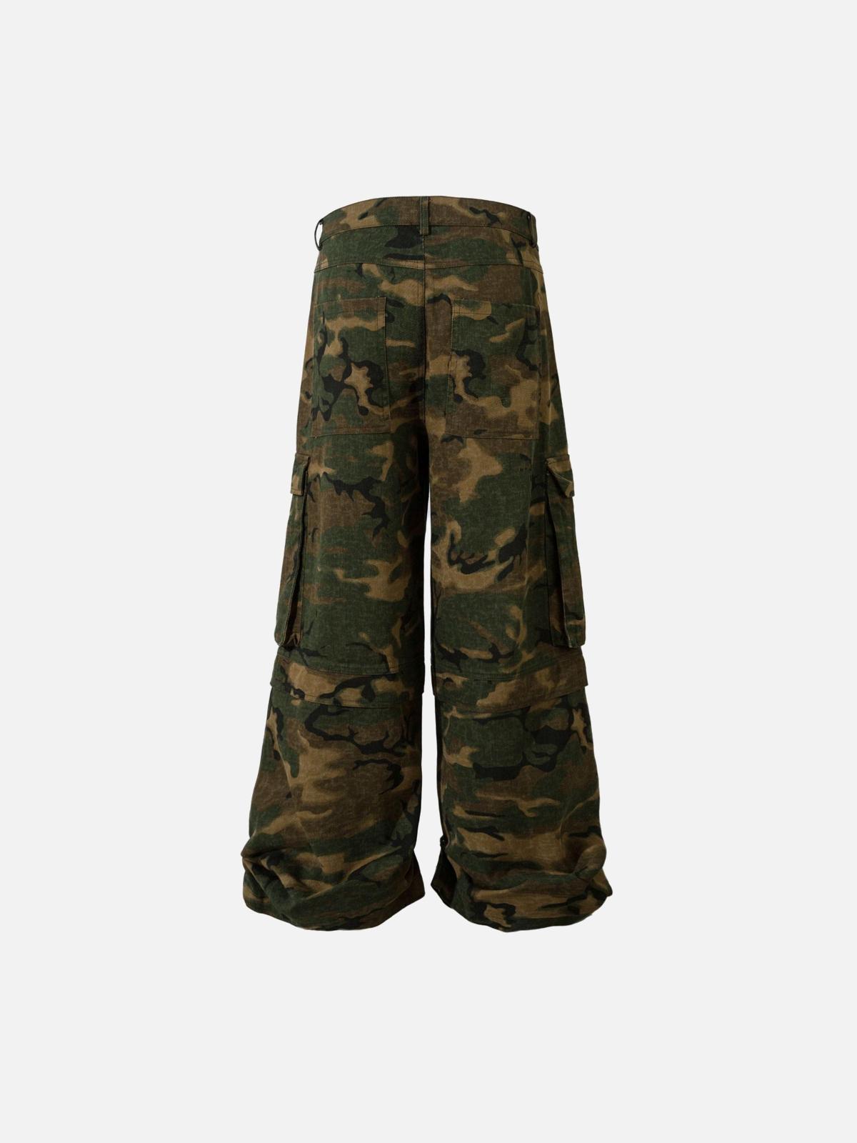 Concert Outfit Camouflage Oversize Denim Cargo Pants