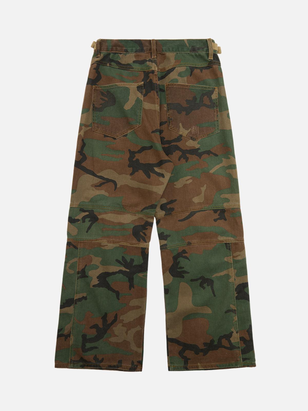 Concert Outfit Camouflage Structured Pleated Pants