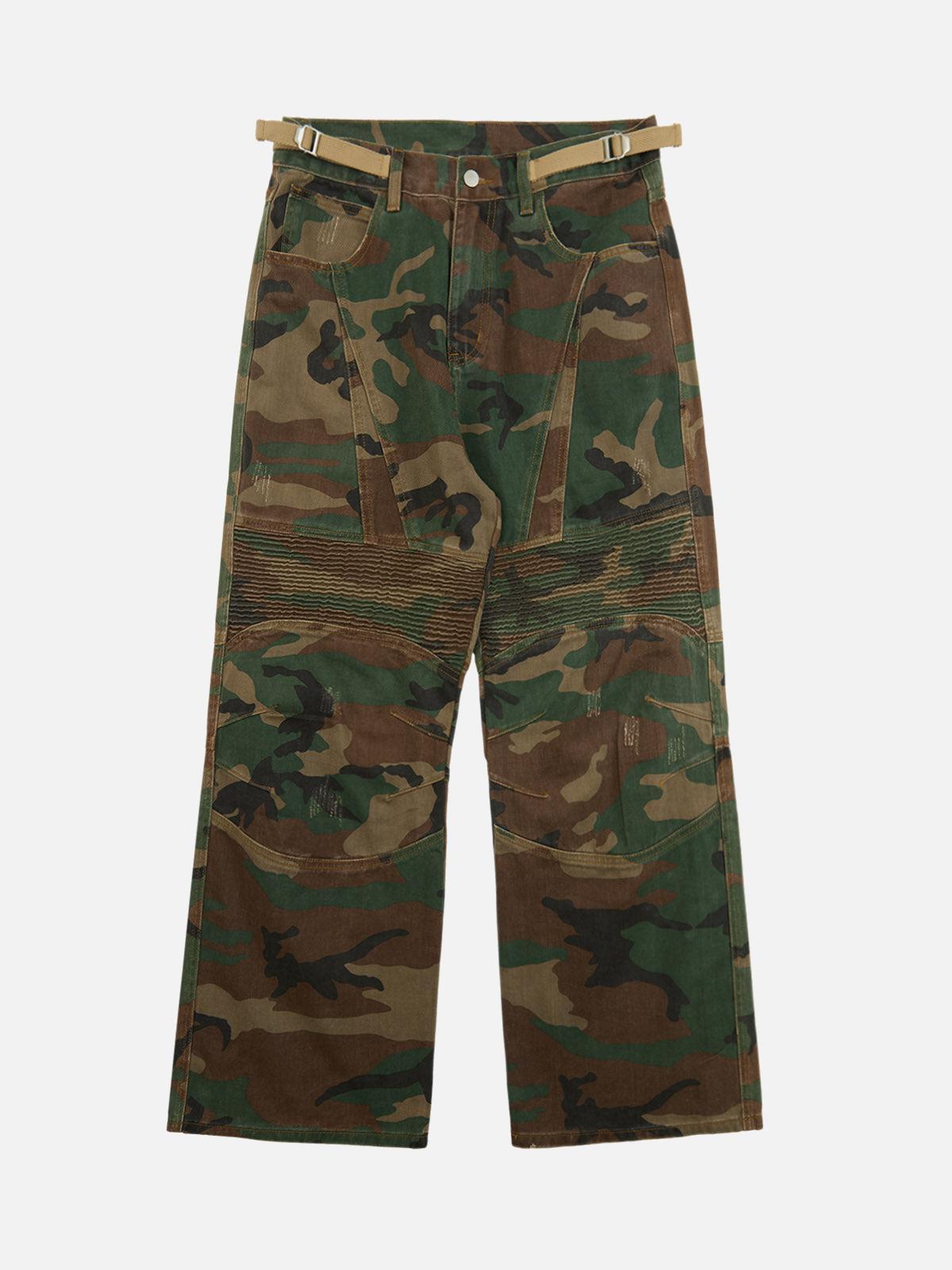 Concert Outfit Camouflage Structured Pleated Pants