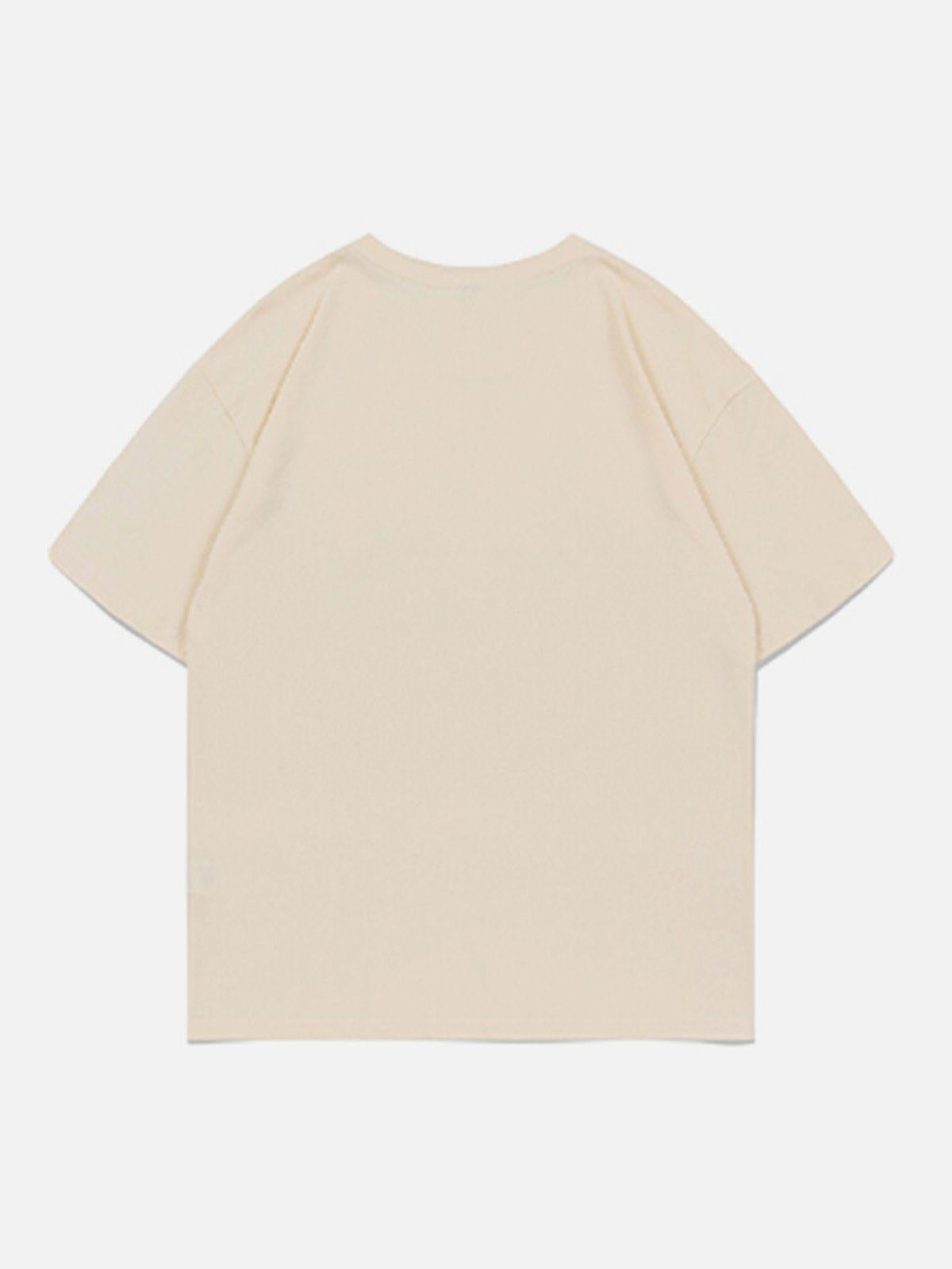 Concert Outfit Cartoon Fox Print Tee