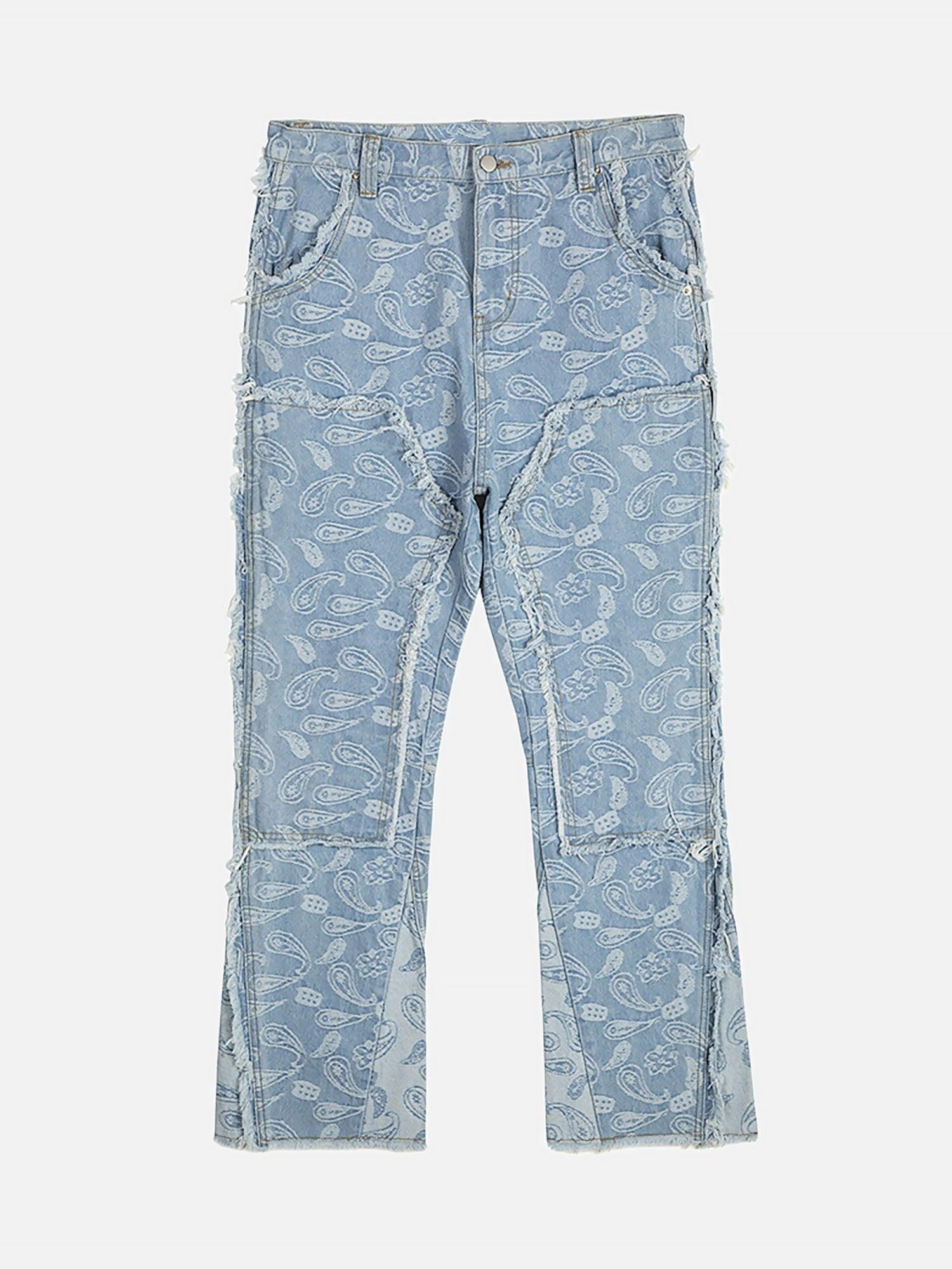 Concert Outfit Cashew Flower Cut Jeans