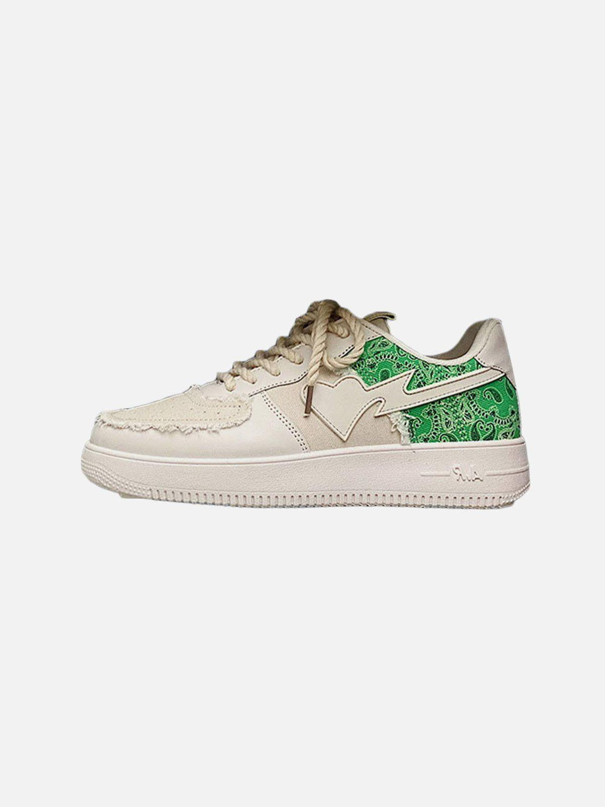 Concert Outfit Cashew Flower Patchwork Canvas Shoes