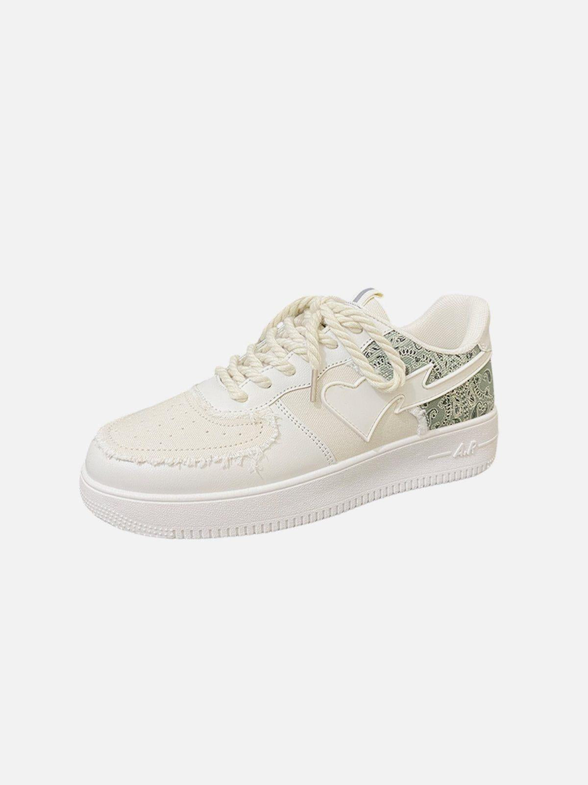 Concert Outfit Cashew Flower Patchwork Canvas Shoes
