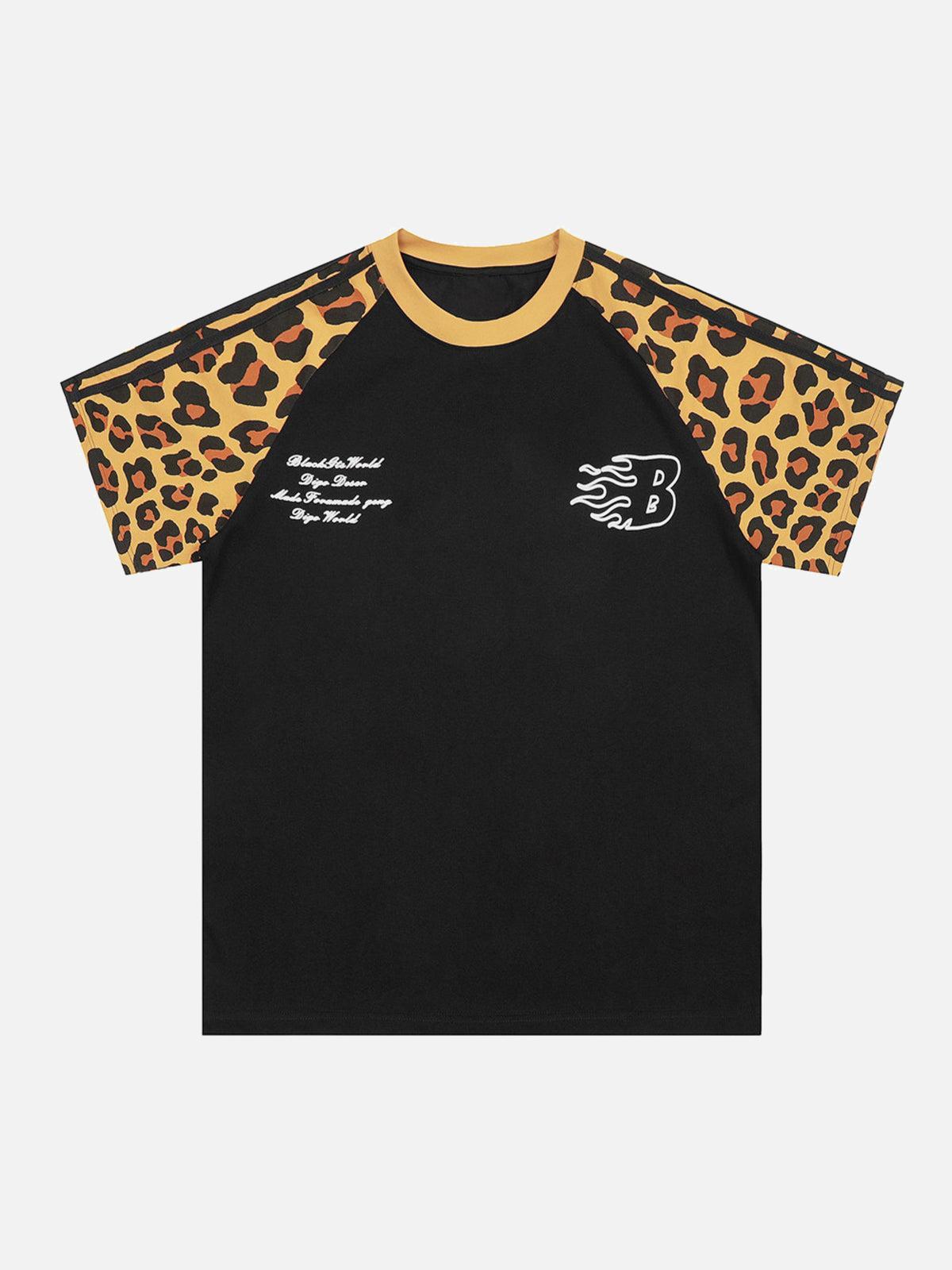 Concert Outfit Cheetah Print Raglan Sleeve T-Shirt