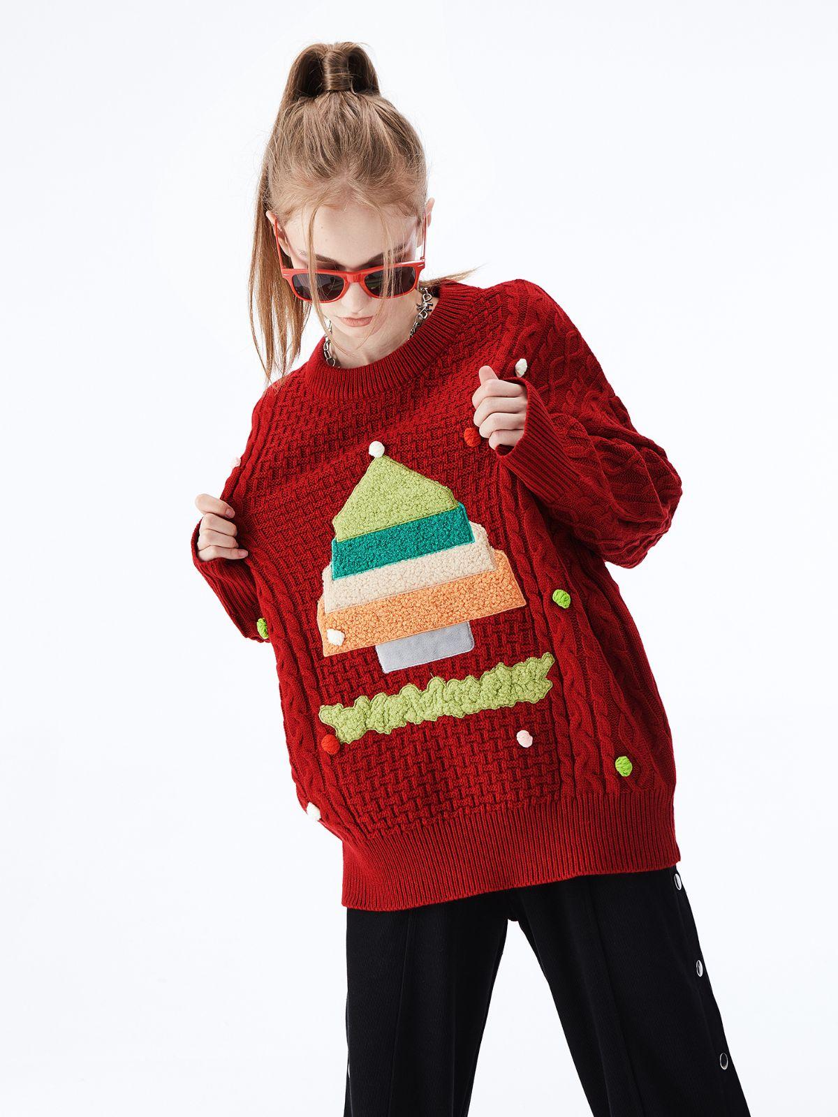 Concert Outfit Christmas Tree Design Sweater