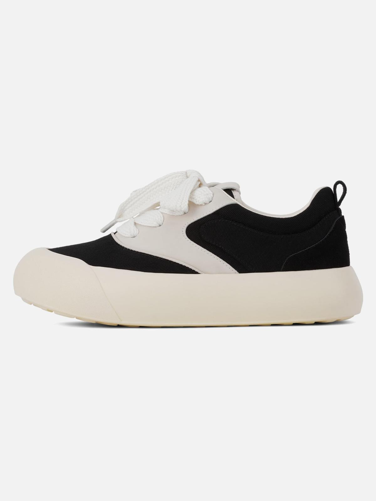 Concert Outfit Chunky Round-Toe Color-Block Rap Sneakers