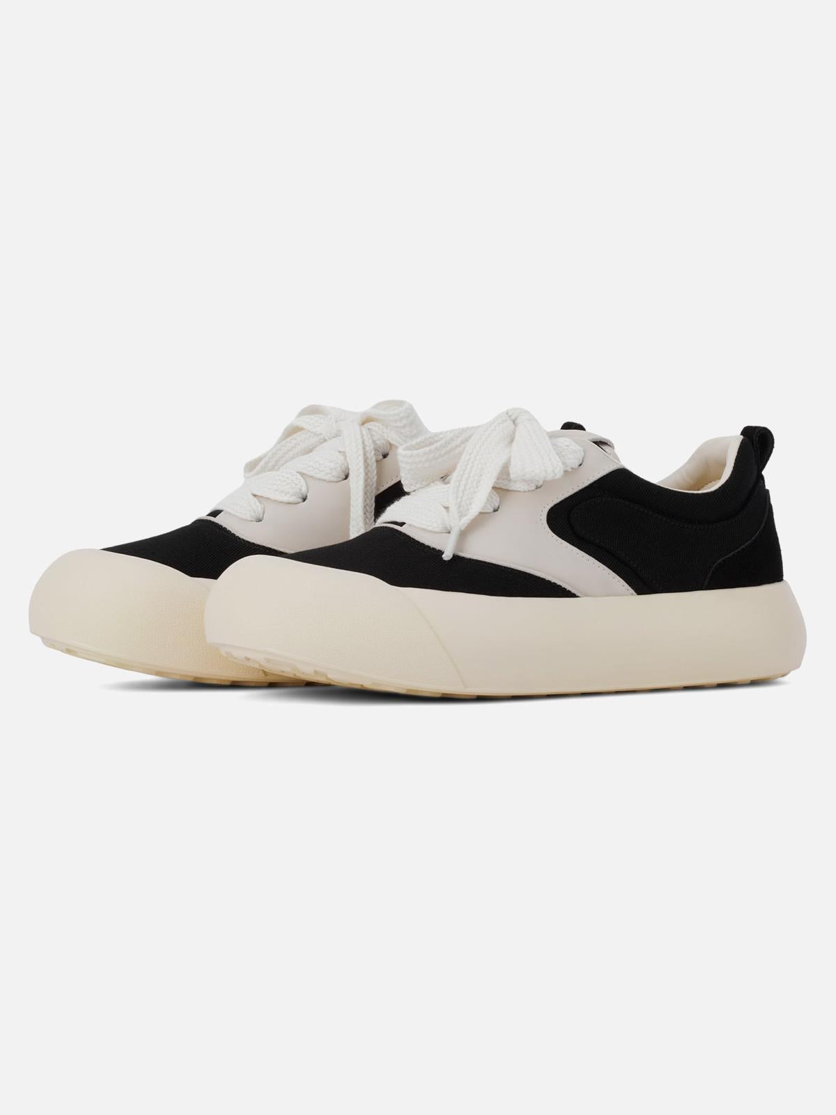 Concert Outfit Chunky Round-Toe Color-Block Rap Sneakers