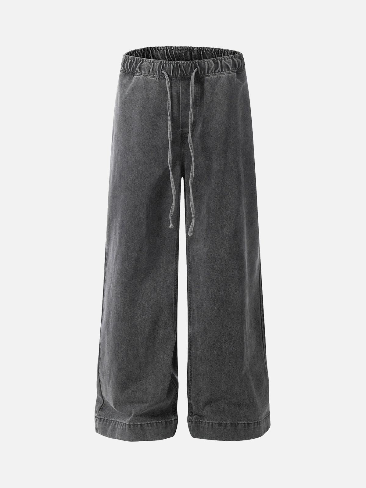 Concert Outfit Classic Washed Drawstring Baggy Jeans