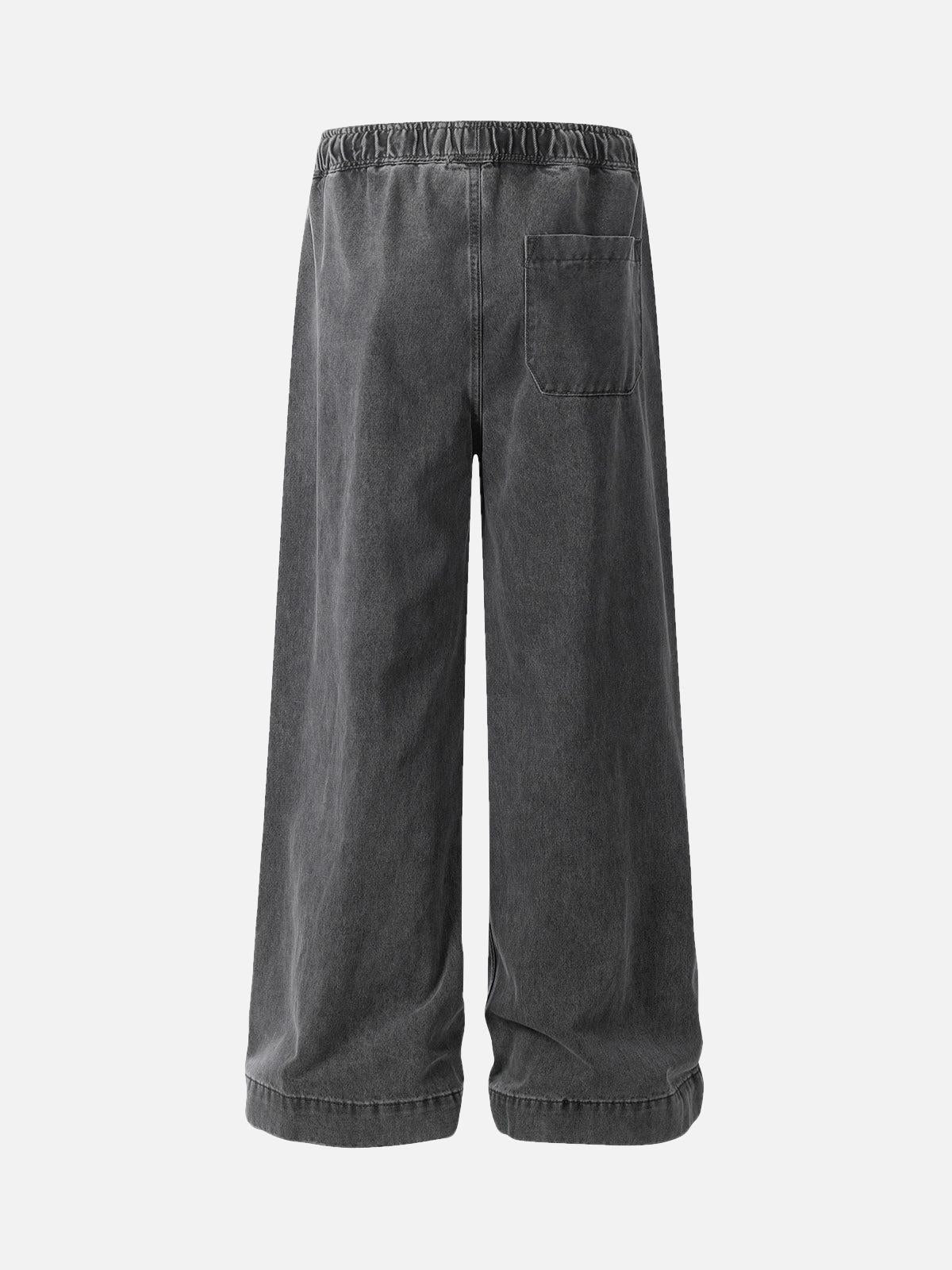 Concert Outfit Classic Washed Drawstring Baggy Jeans
