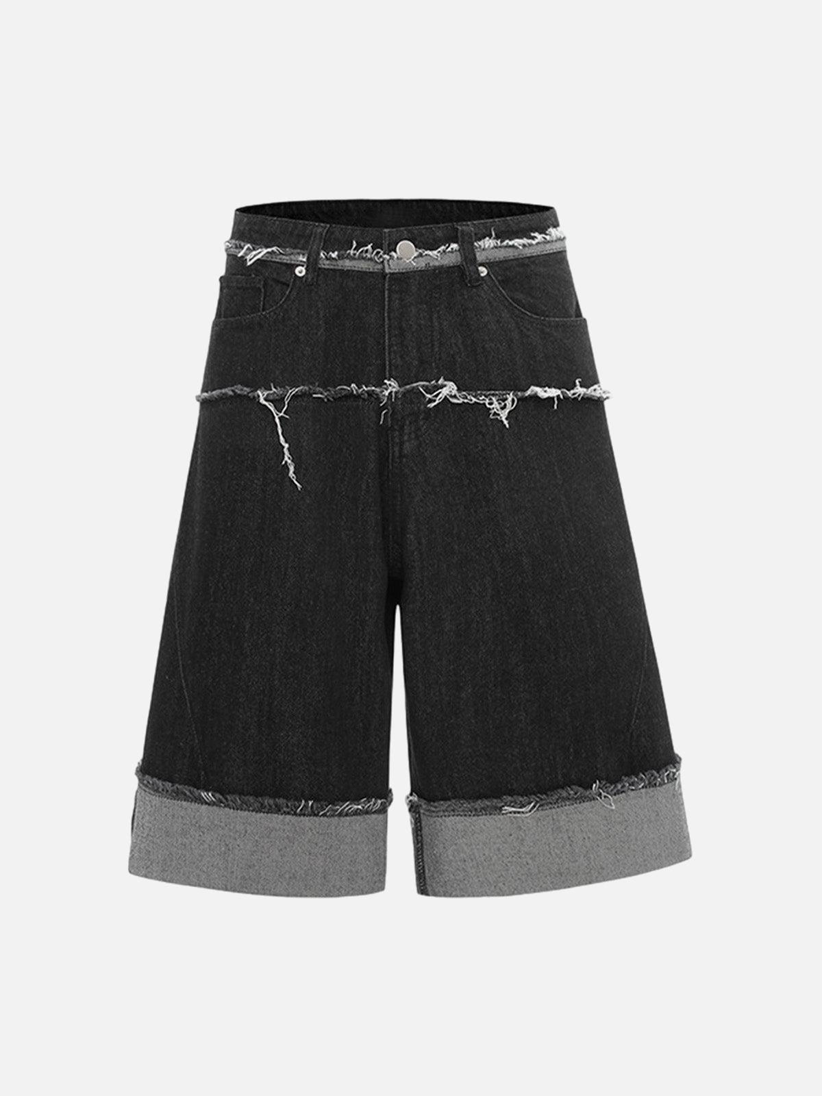 Concert Outfit Cleanfit Raw Edge Denim Short