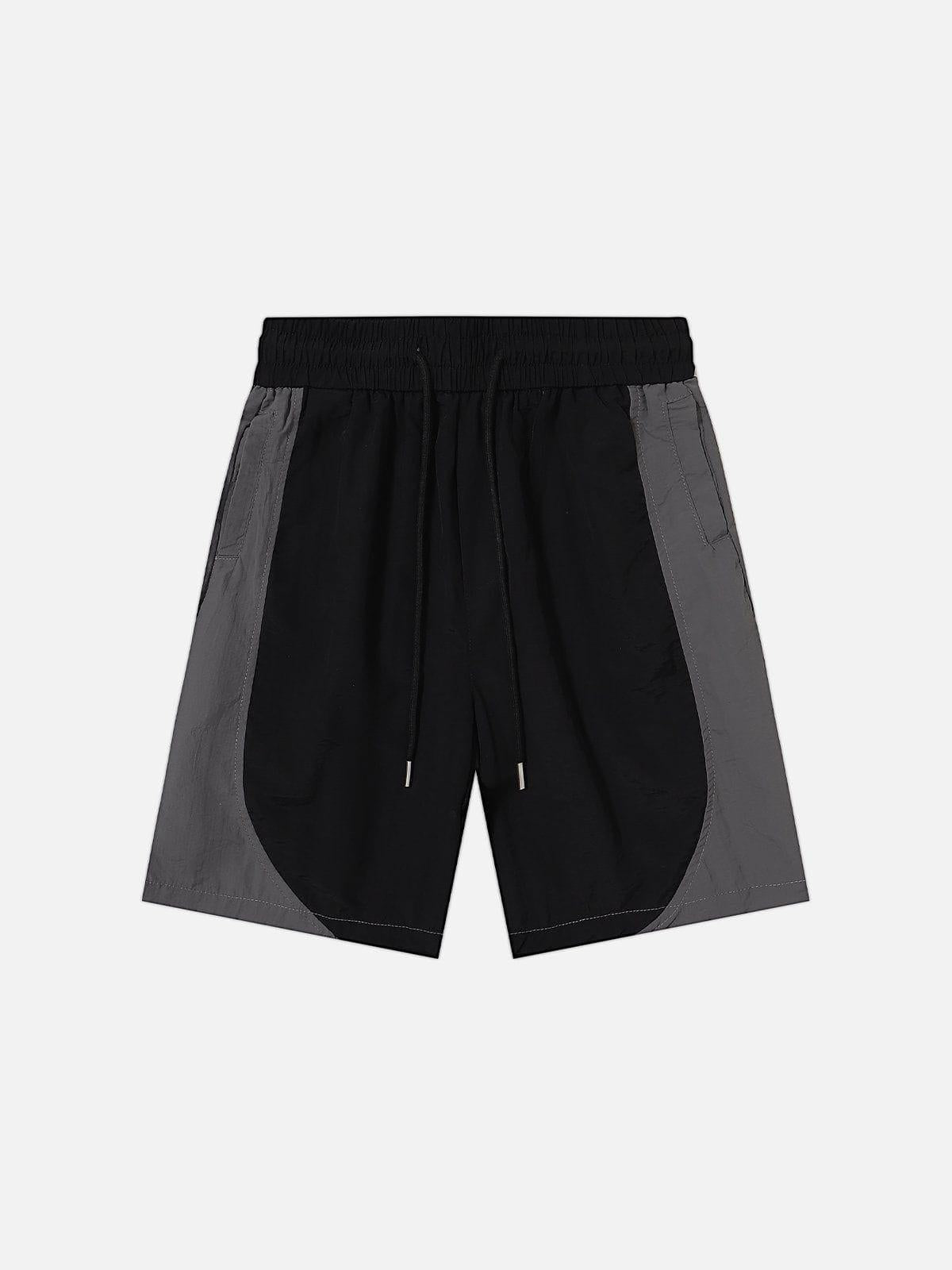 Concert Outfit Color Blocking Drawstring Shorts