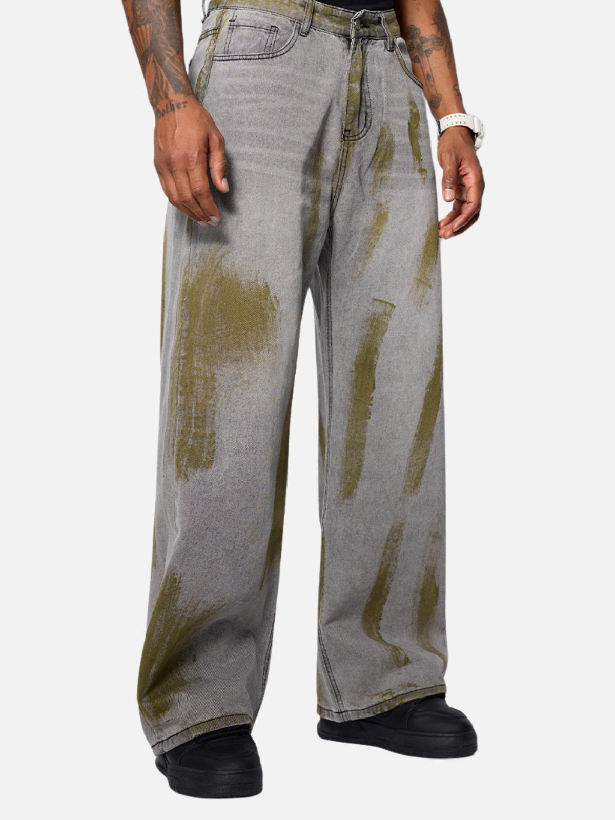 Concert Outfit Color Blocking Loose Jeans