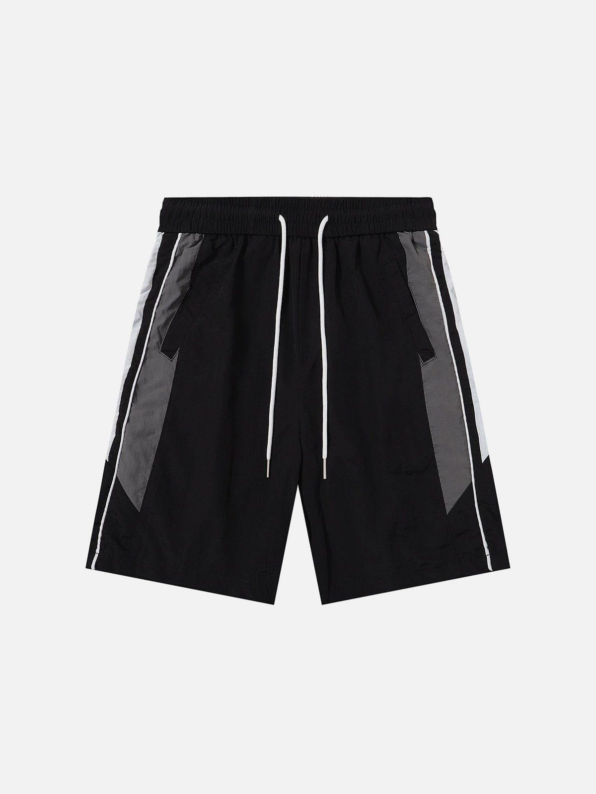 Concert Outfit Color Blocking Patchwork Shorts