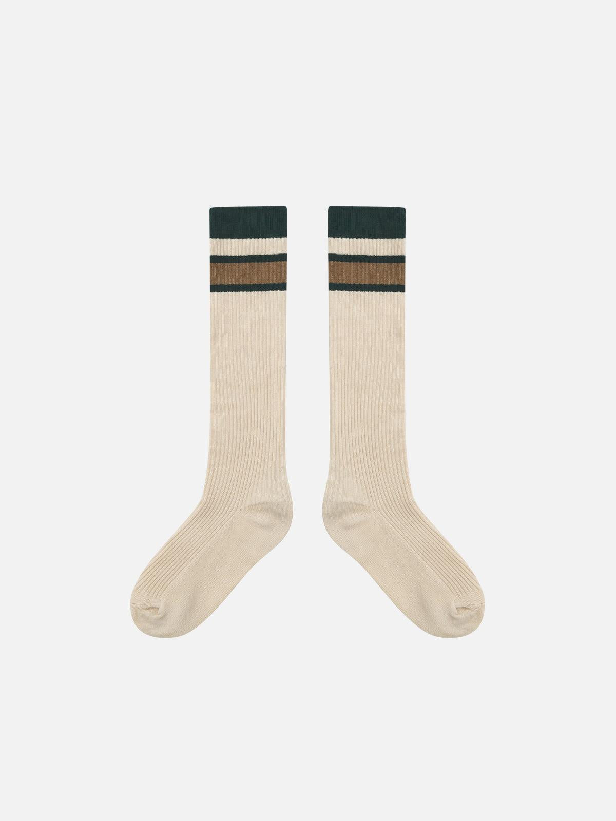 Concert Outfit Color Blocking Stripe Socks