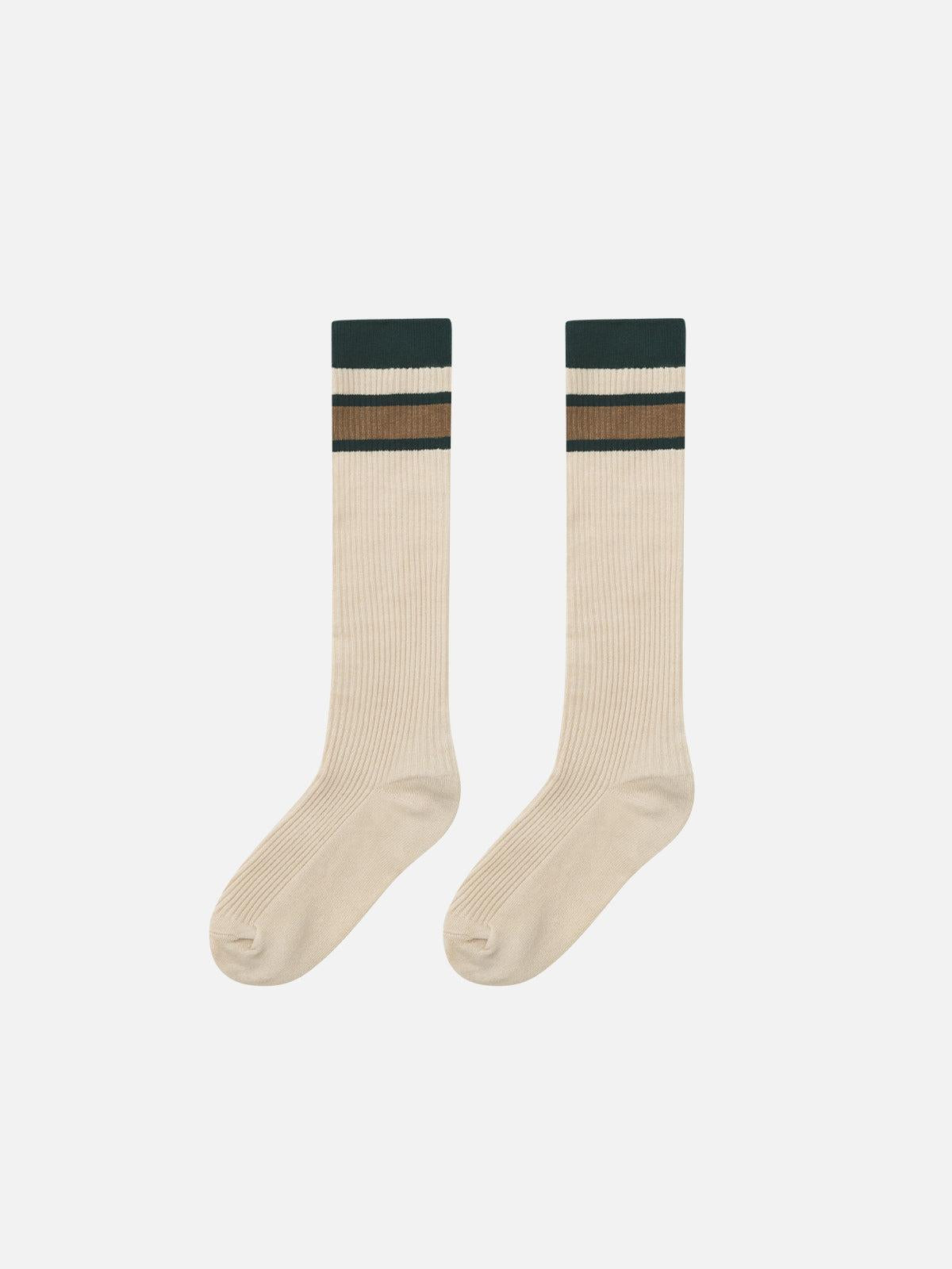 Concert Outfit Color Blocking Stripe Socks