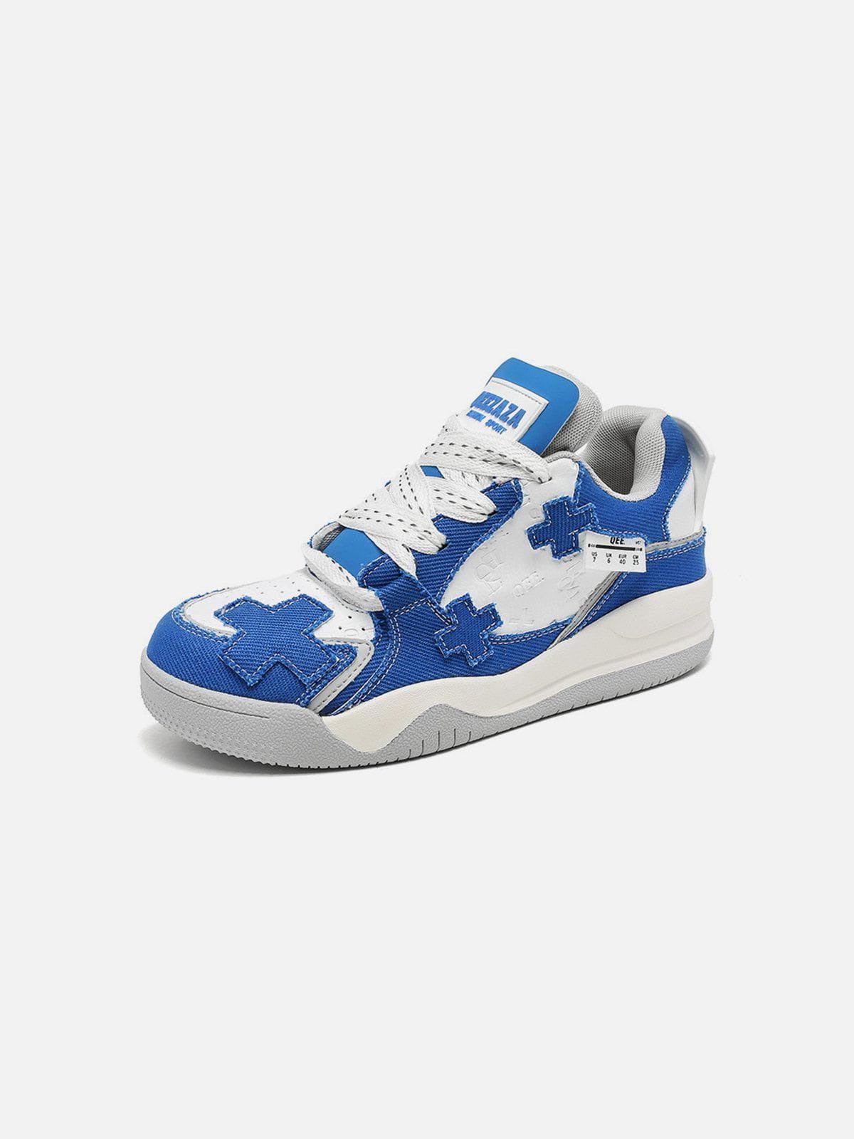 Concert Outfit Color Blocking Thick Bottom Skate Shoes