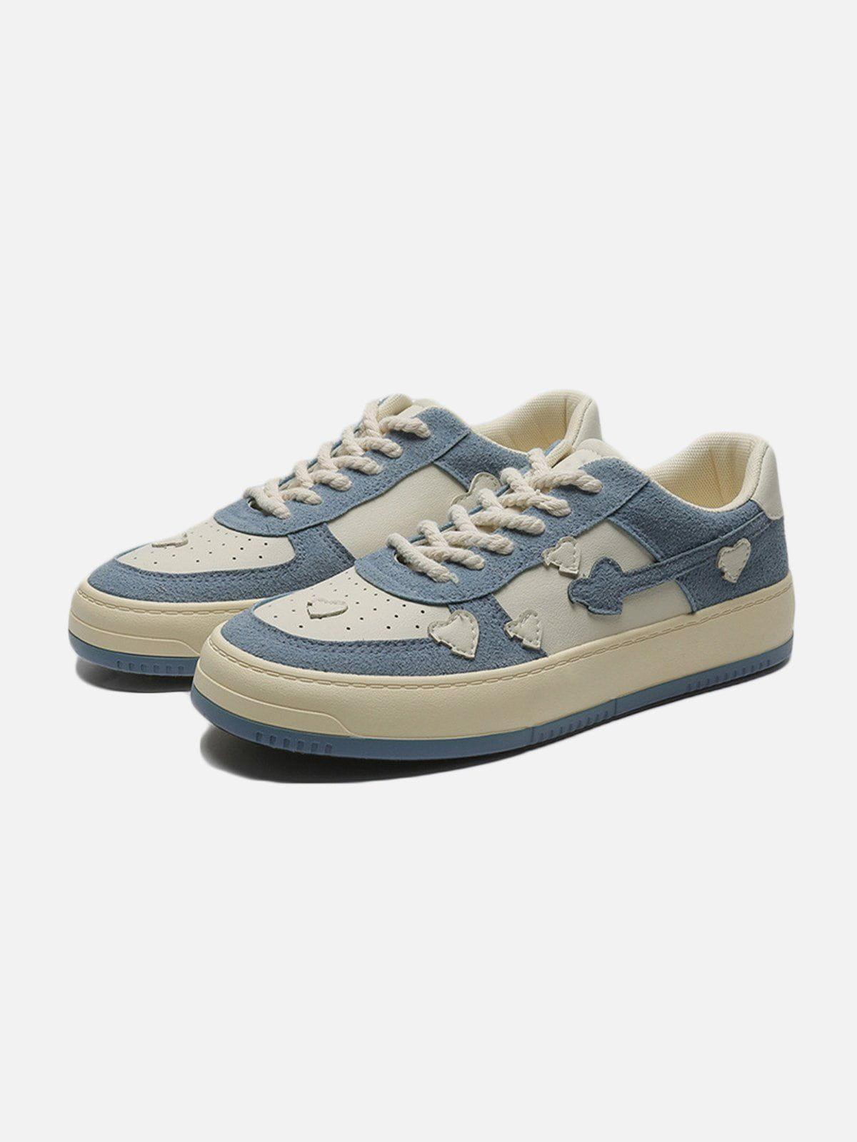 Concert Outfit Color Contrast Heart Design Casual Shoes