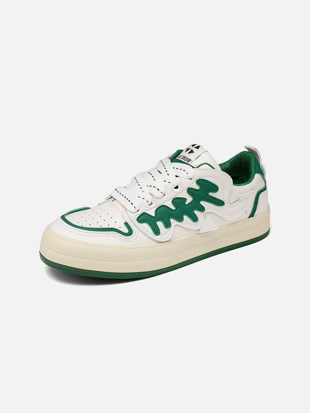Concert Outfit Colorblock Platform Patch Casual Shoes