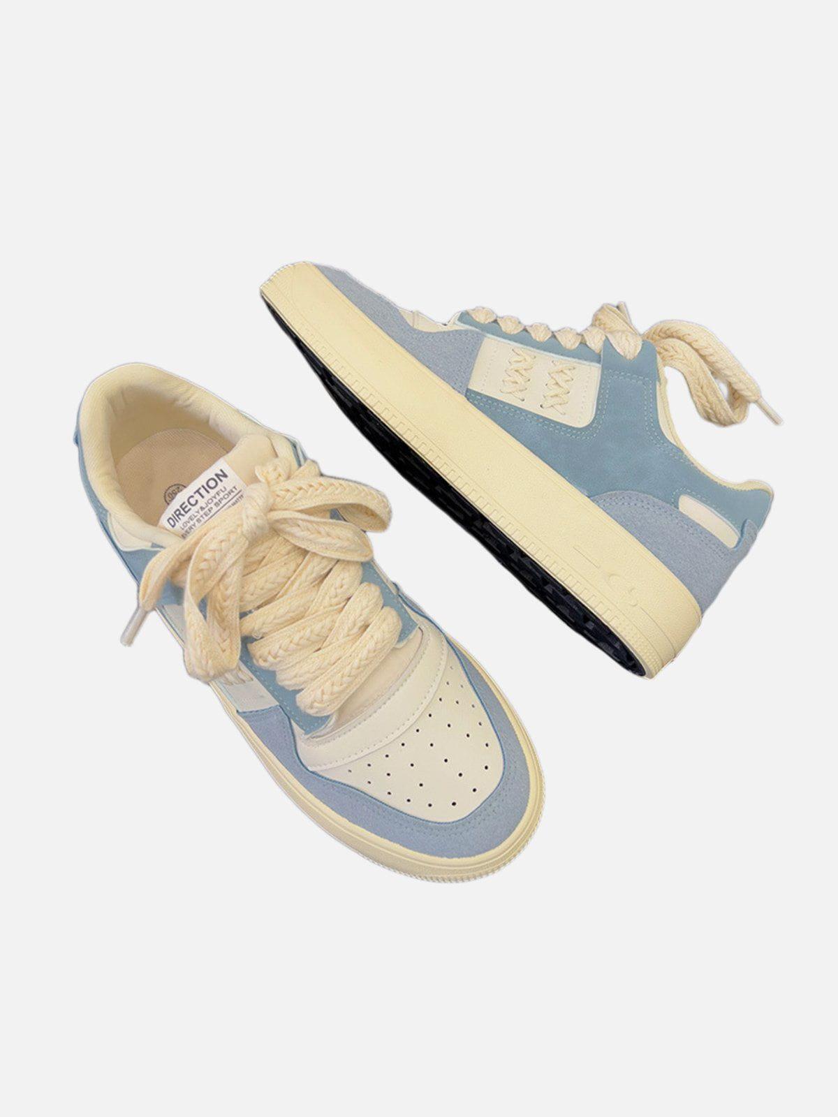 Concert Outfit Colorblock Rope Trim Skate Shoes