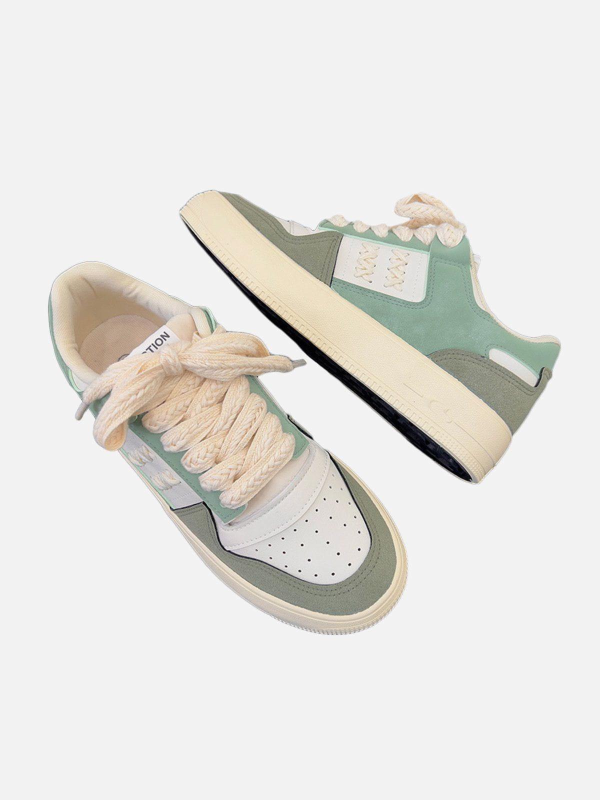 Concert Outfit Colorblock Rope Trim Skate Shoes