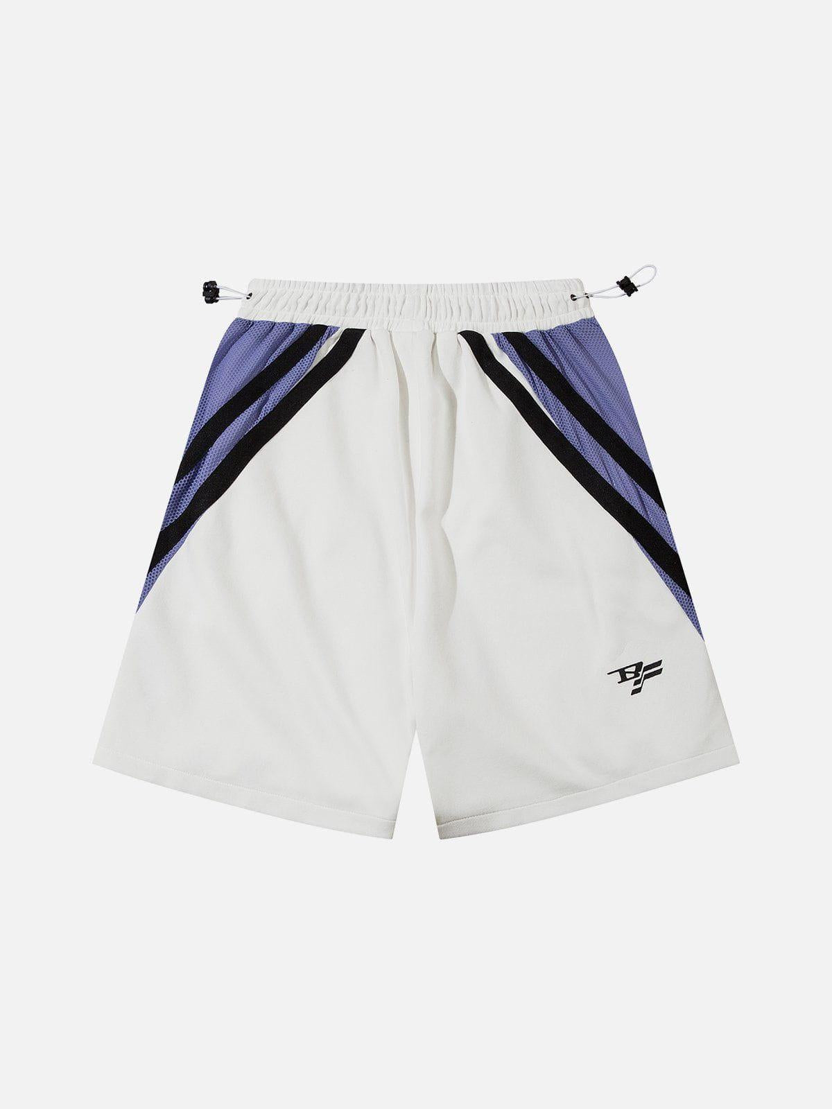 Concert Outfit Colorblock Stripes Shorts