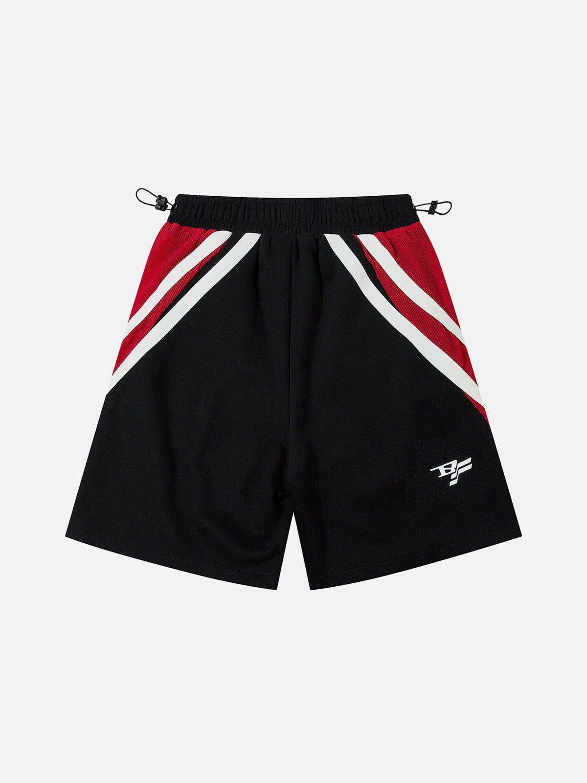 Concert Outfit Colorblock Stripes Shorts