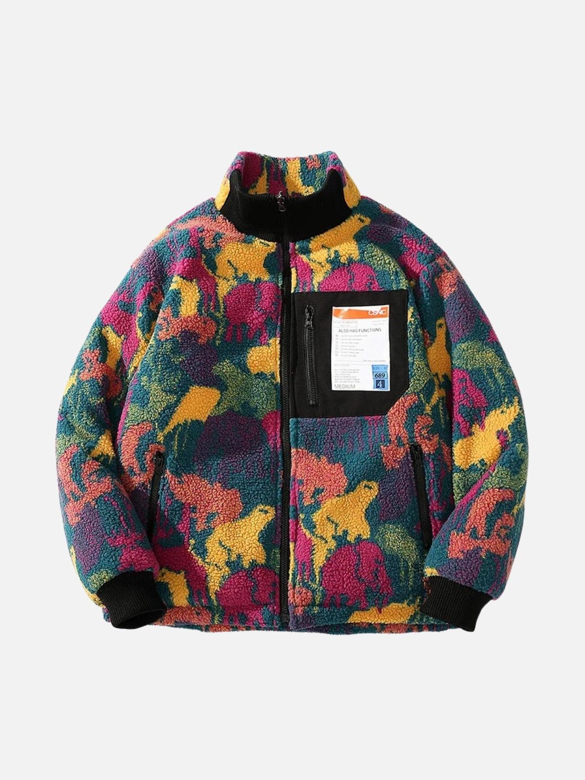 Concert Outfit Colorful Animal Reversible Jacket