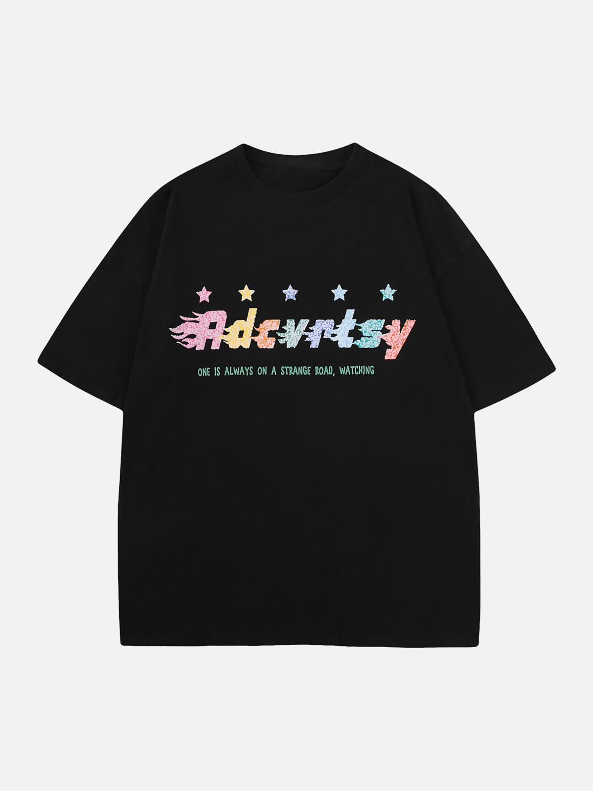 Concert Outfit Colorful Full Of Stars Printed T-Shirt