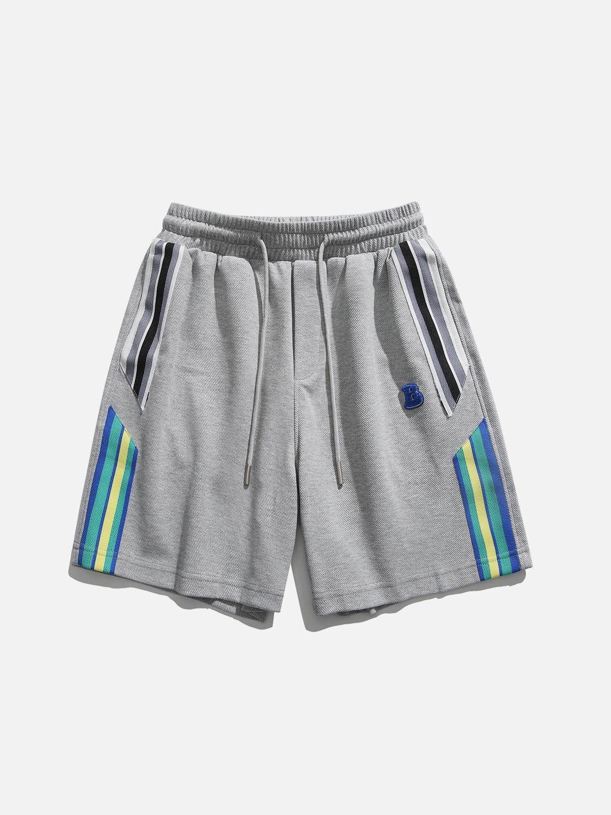 Concert Outfit Colorful Stripe Shorts