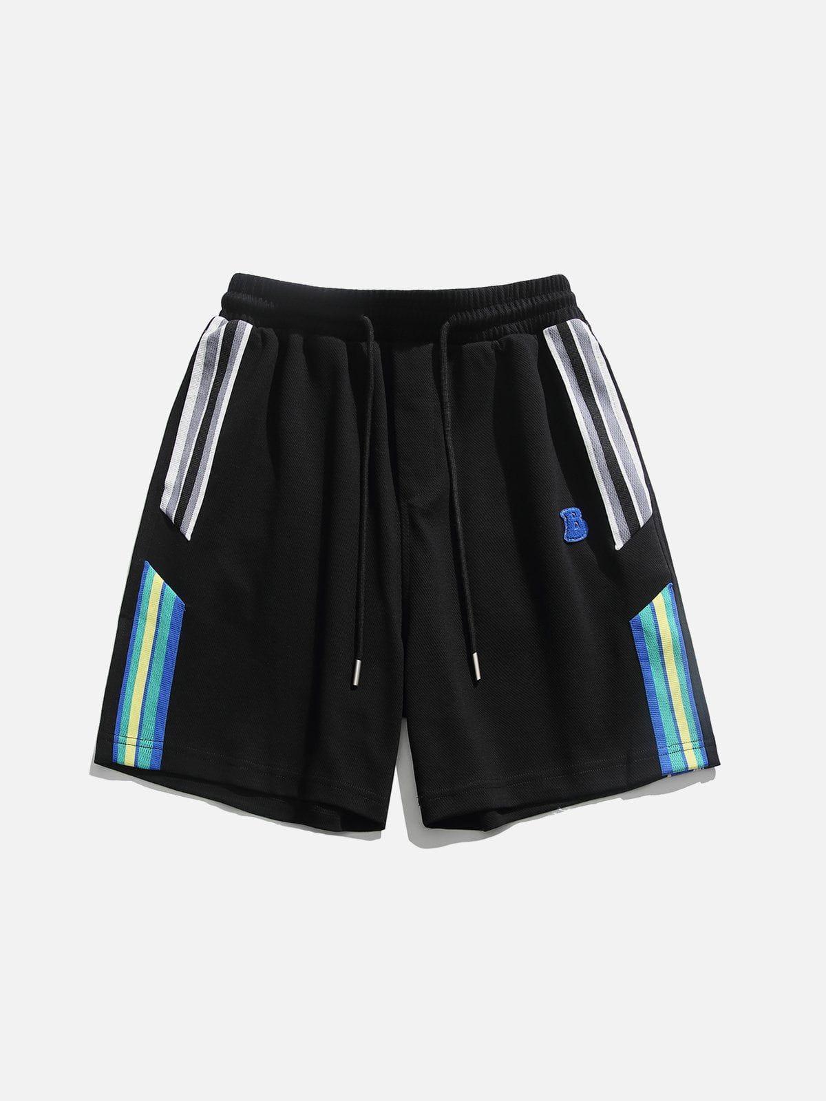 Concert Outfit Colorful Stripe Shorts