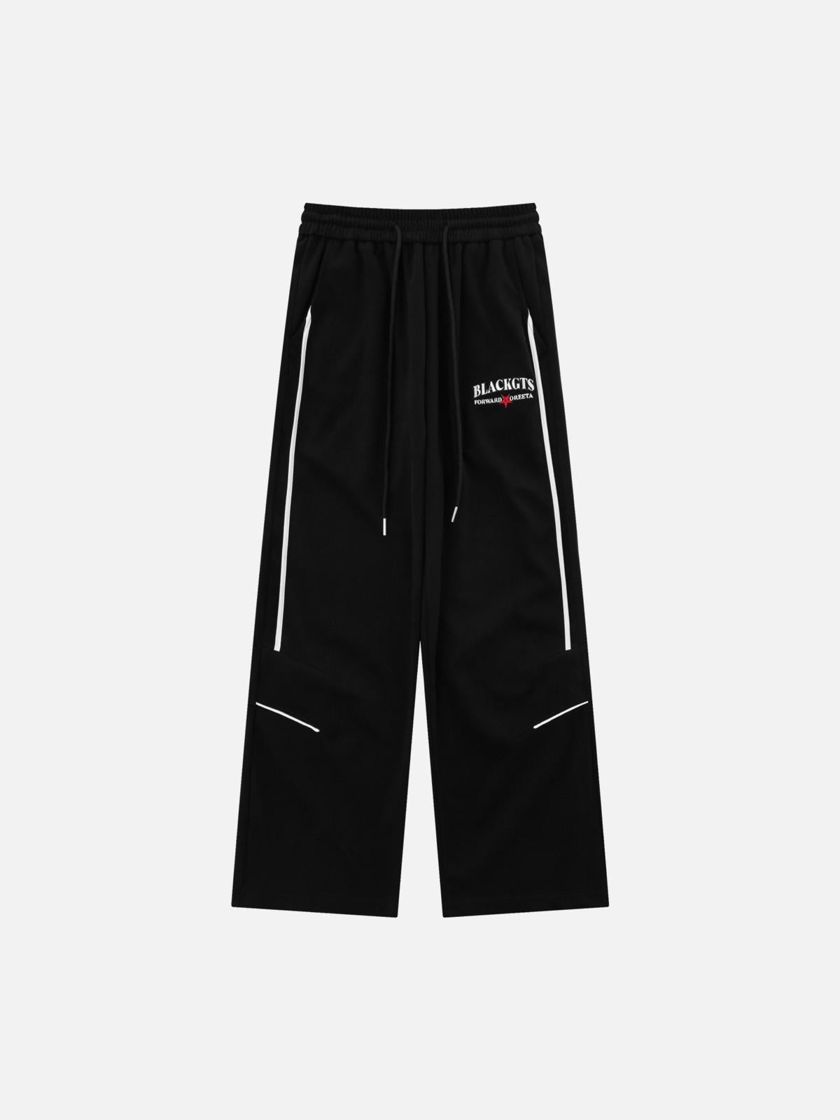 Concert Outfit Contrast Color Loose Sweatpants