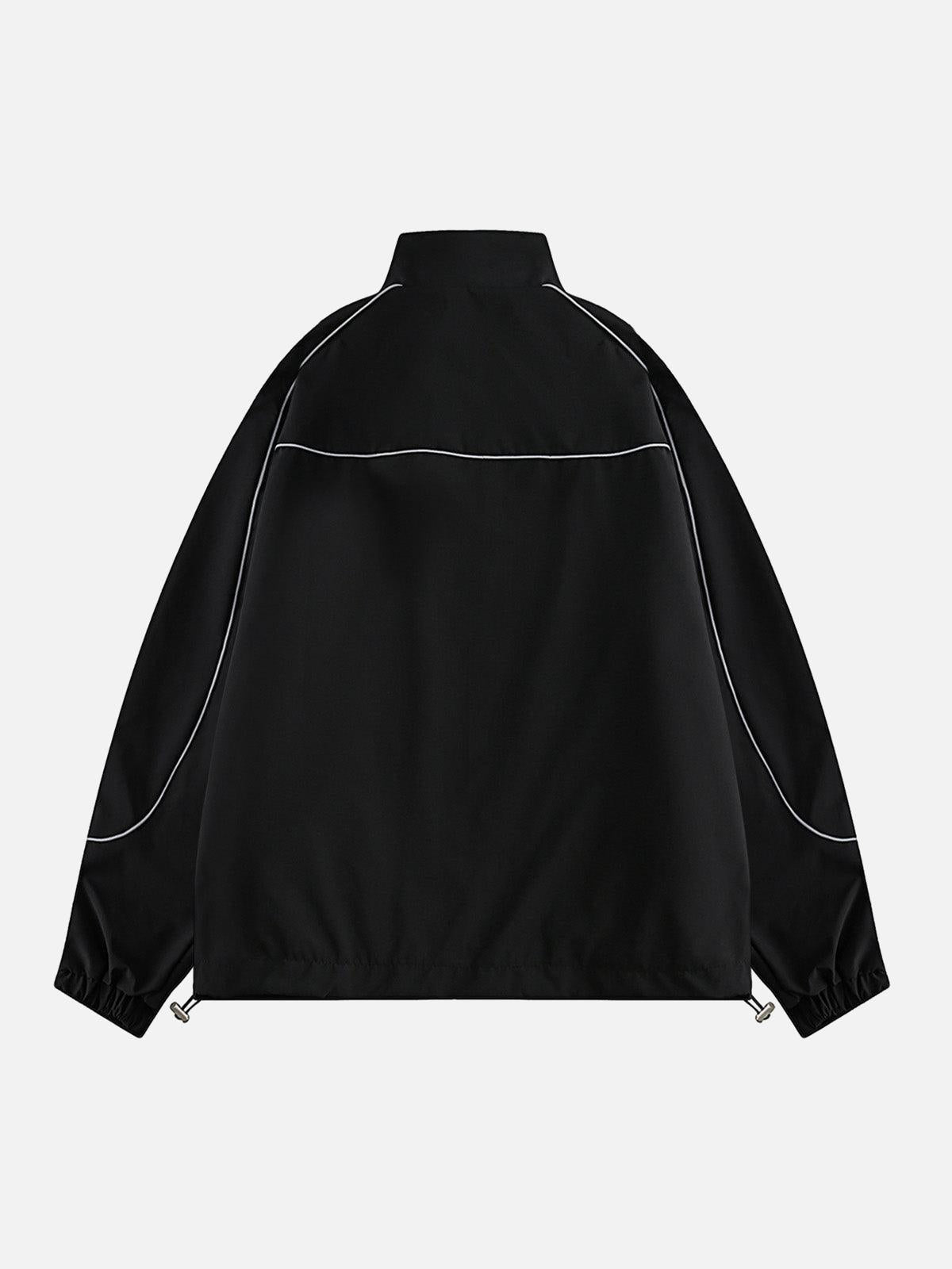 Concert Outfit Contrast color patchwork Track Jacket