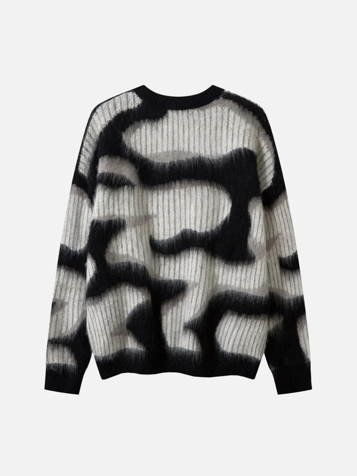 Concert Outfit Contrast Mohair Sweater