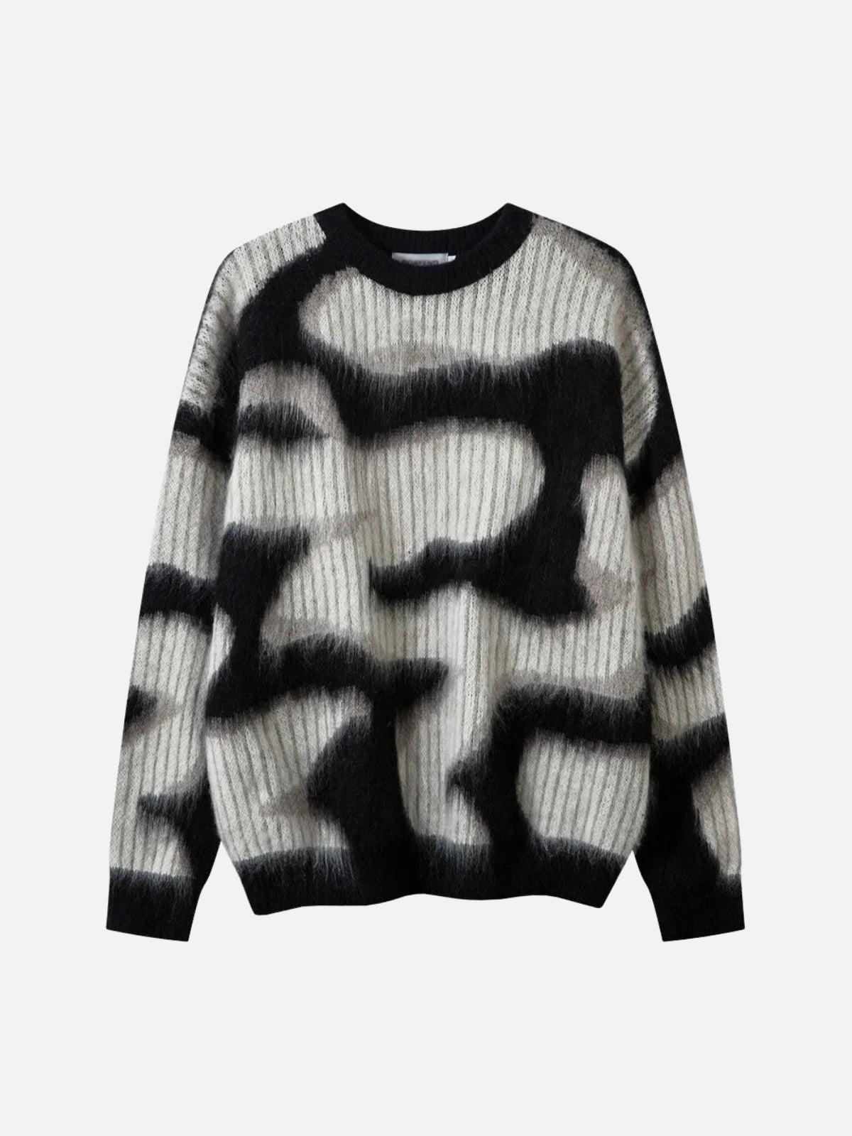 Concert Outfit Contrast Mohair Sweater