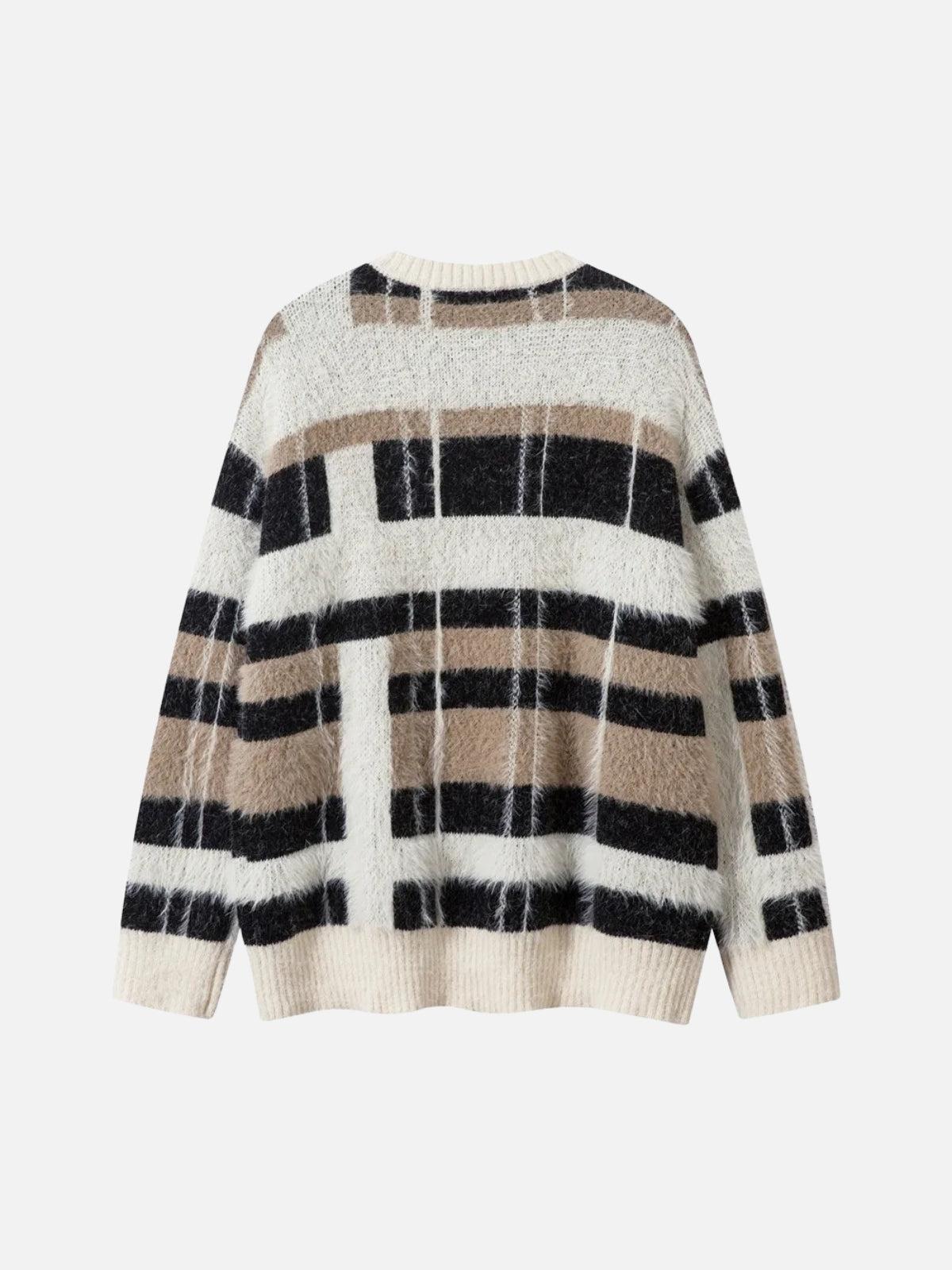 Concert Outfit Contrast Striped Sweater