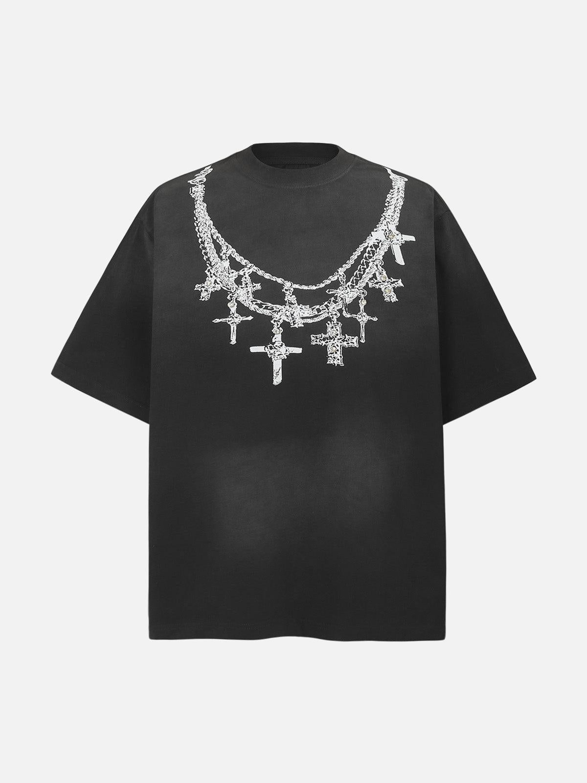 Concert Outfit Cross Necklace Graphic T-Shirt