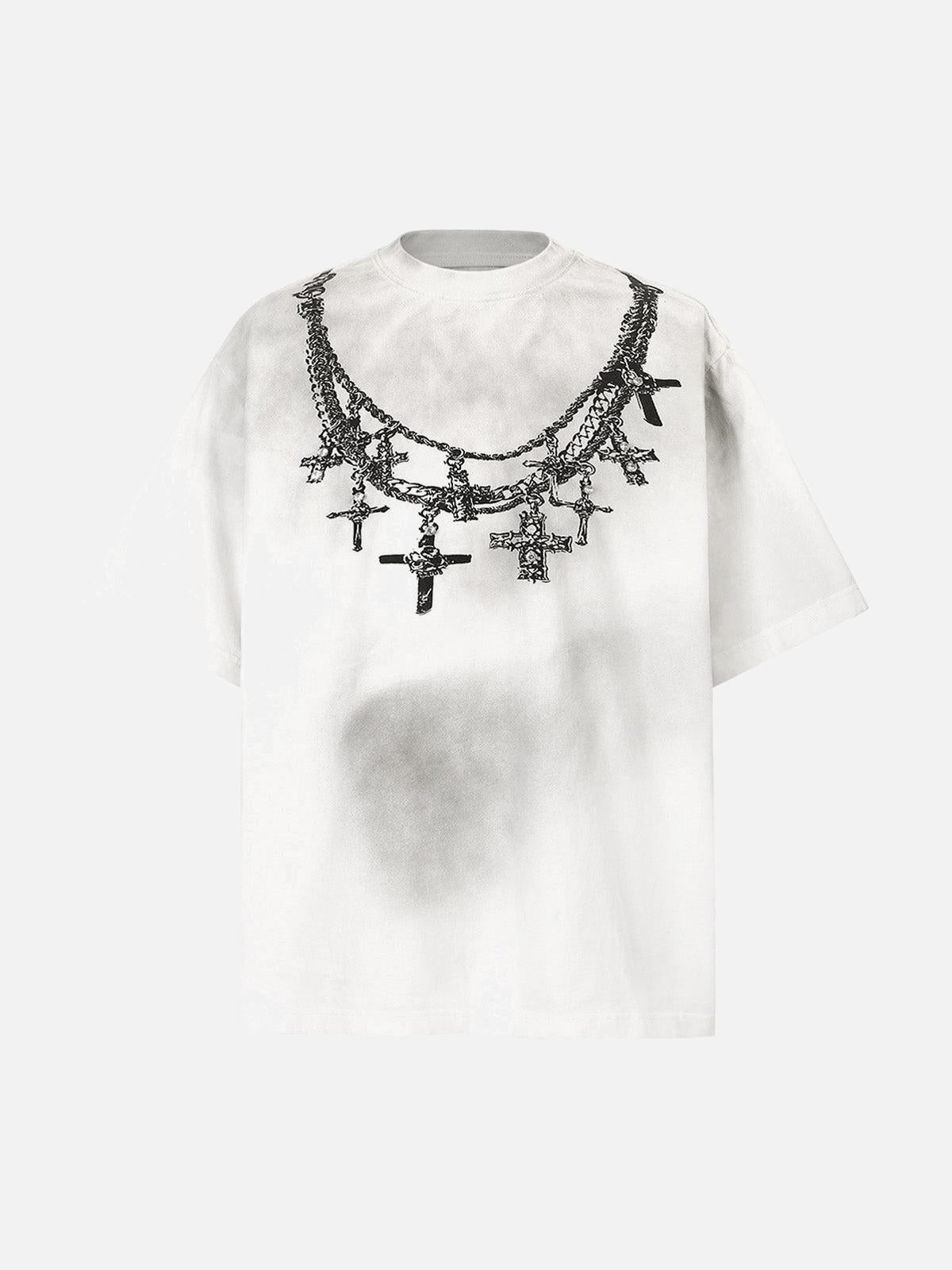 Concert Outfit Cross Necklace Graphic T-Shirt