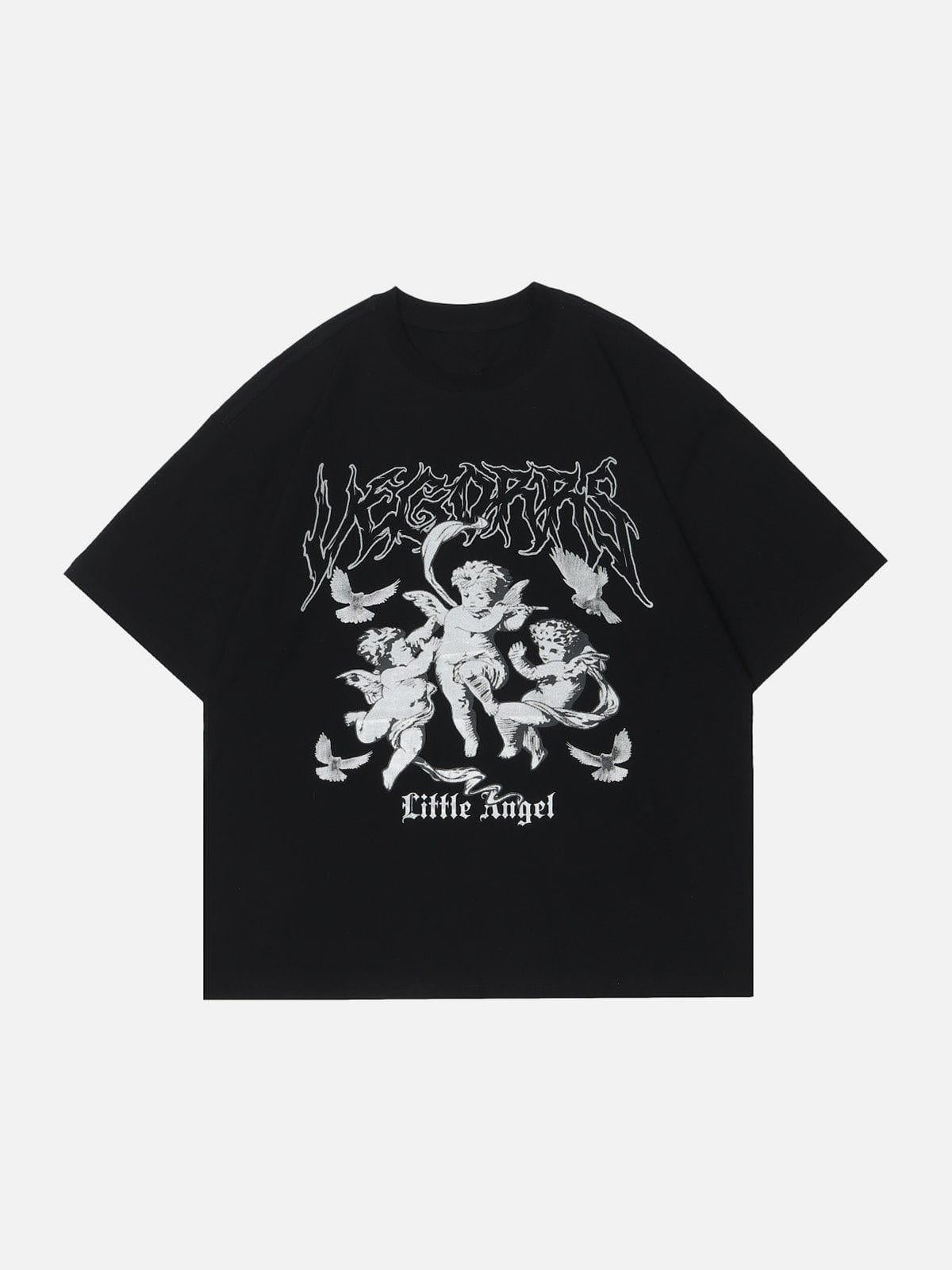 Concert Outfit Cupid Plaid Print Tee