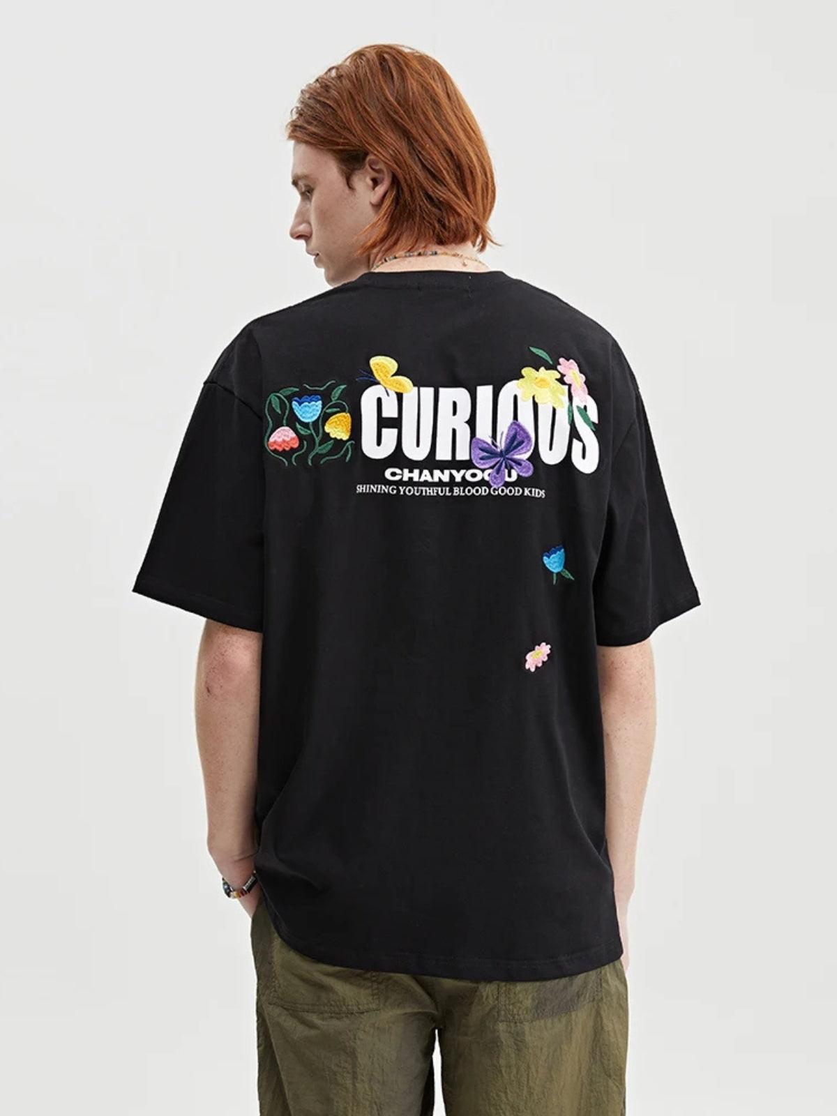 Concert Outfit Curious Garden Flower Embroidery High Street Tee