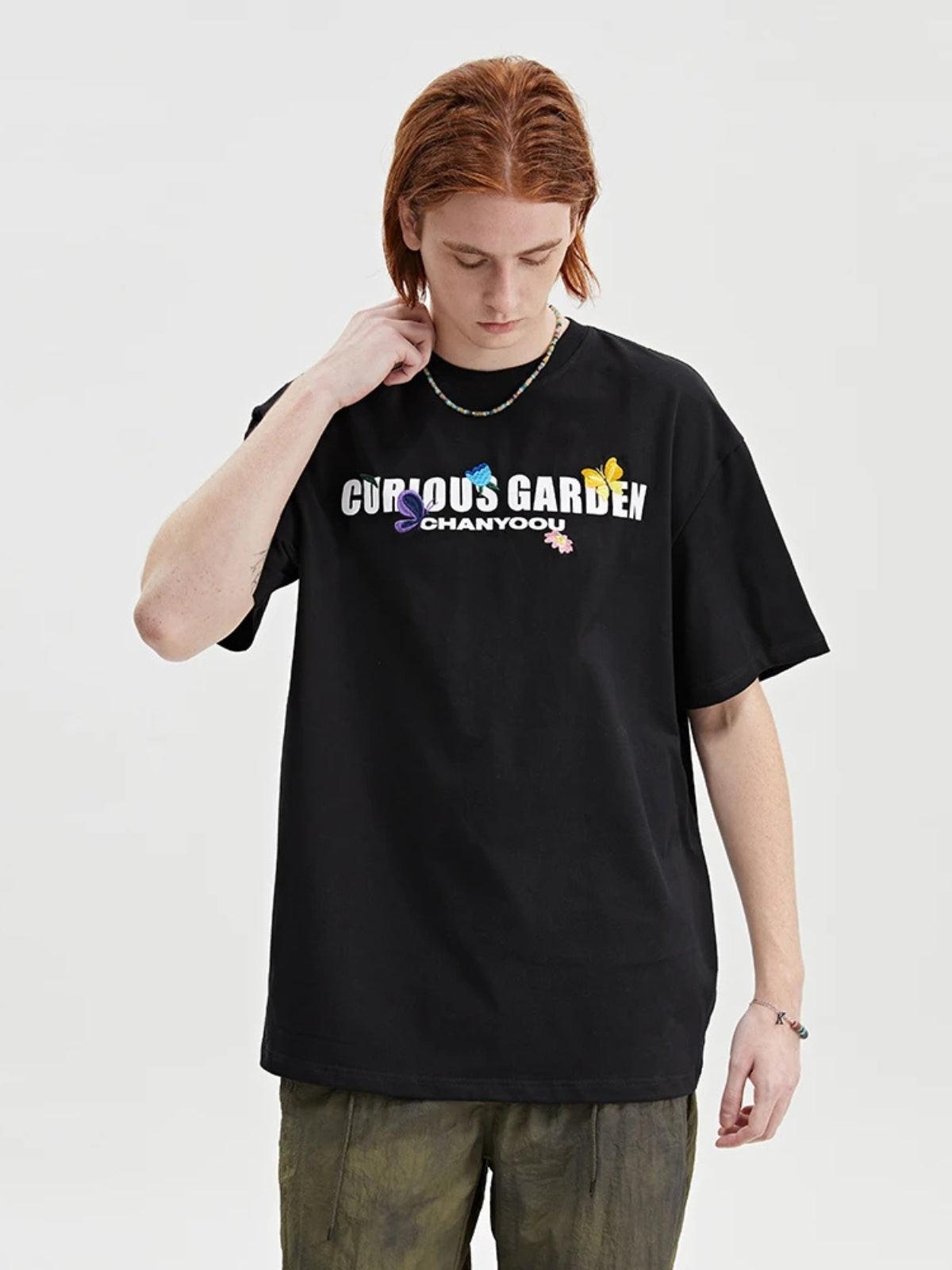 Concert Outfit Curious Garden Flower Embroidery High Street Tee