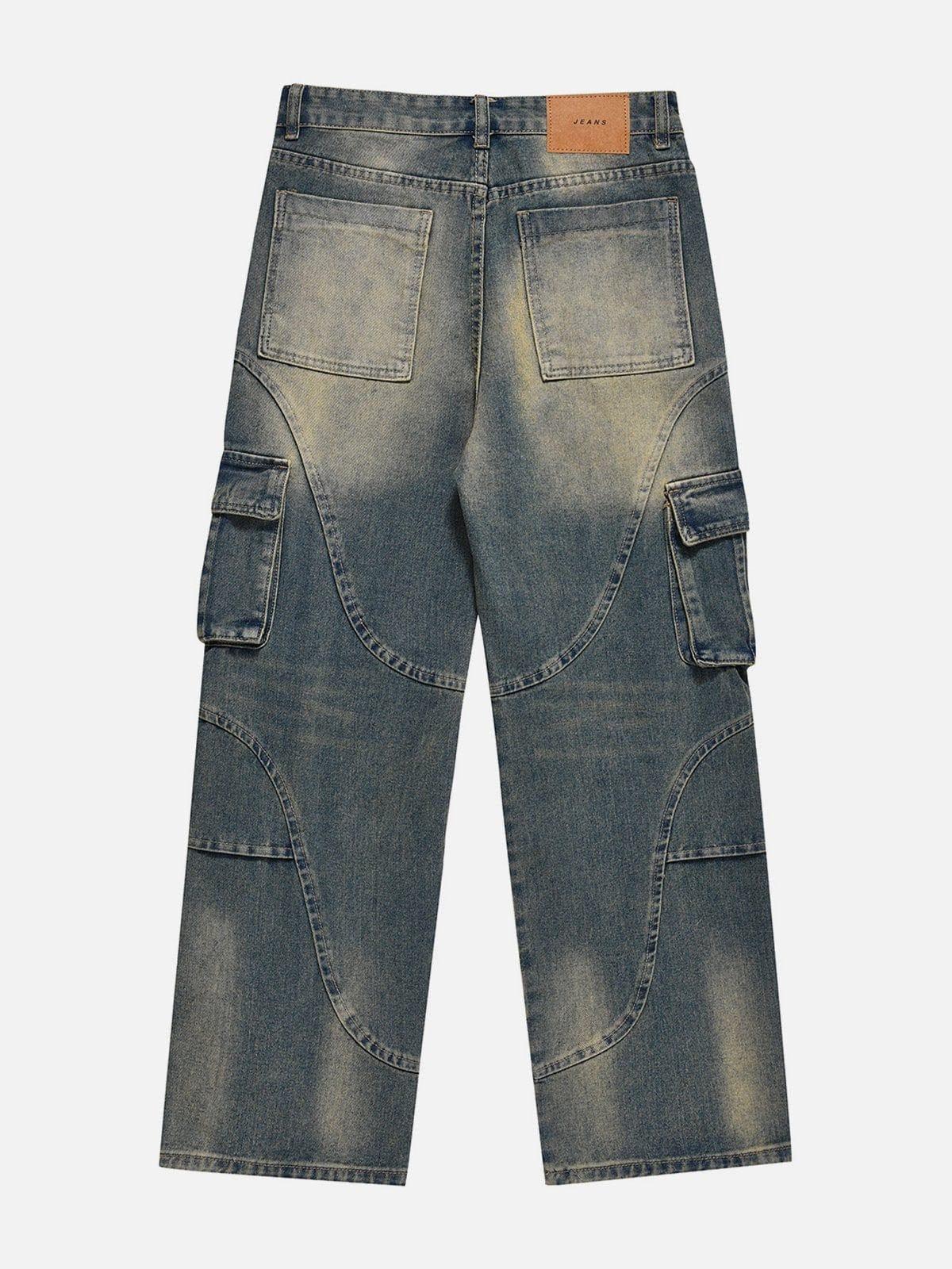 Concert Outfit Curved Patchwork Jeans