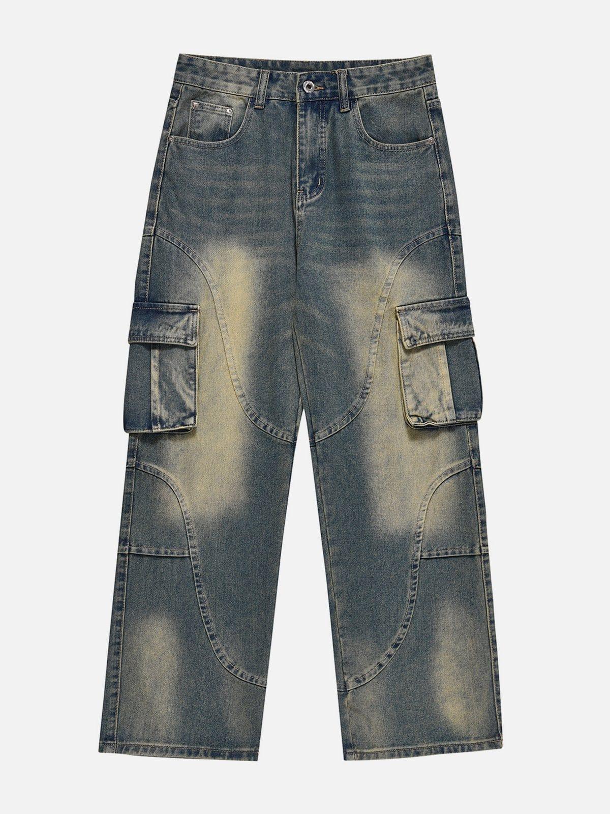 Concert Outfit Curved Patchwork Jeans